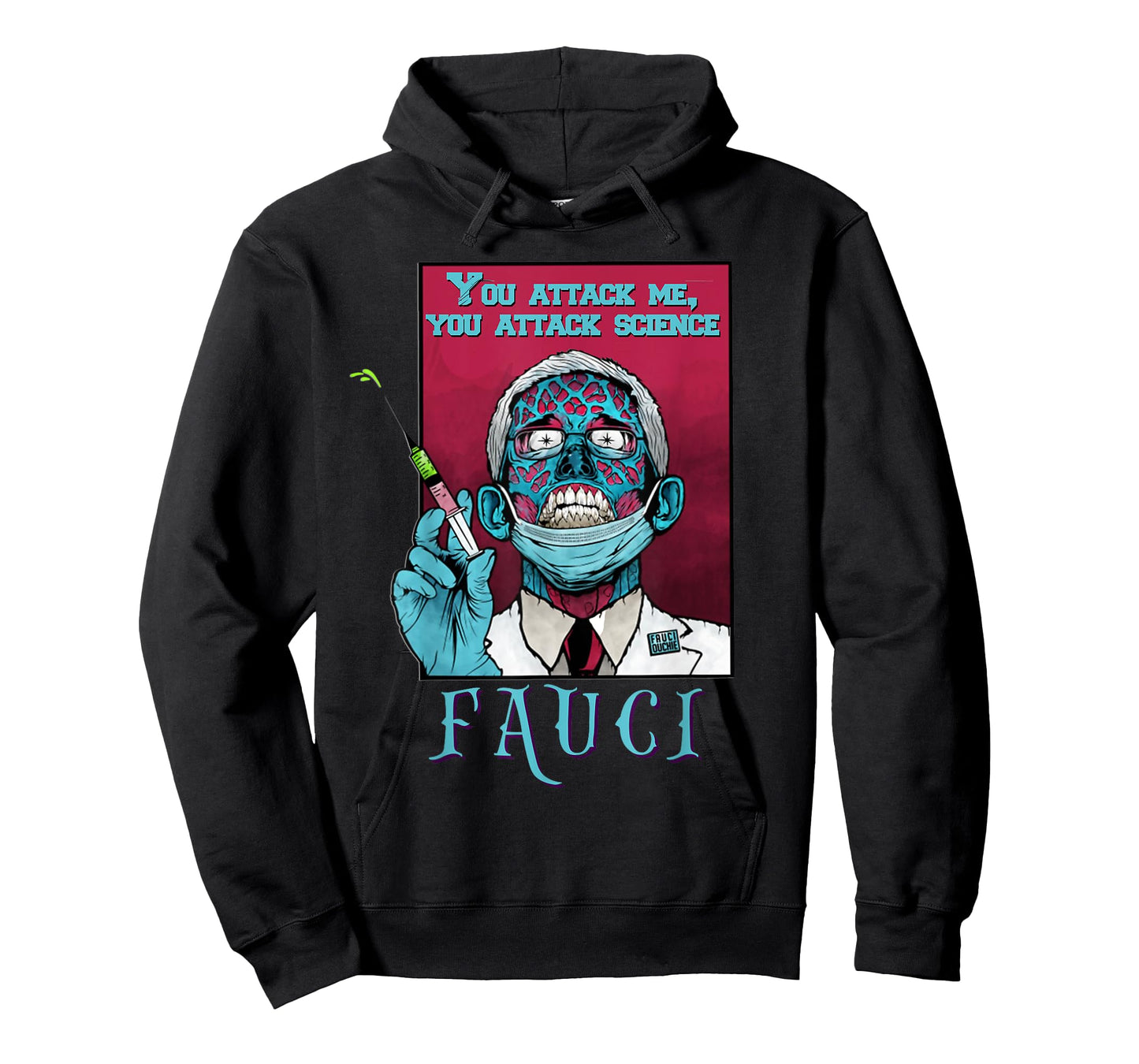 Unmasked USA Patriot Shirt Co @RoostervilleUSA Zombie Fauci Science Anti Mask Arrest Fauci Dr Fauci Lied T-Shirt