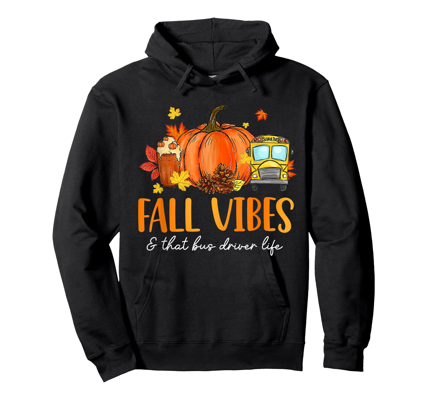 Fall Vibes & That Bus Driver Life Leopard Pumpkin Season T-Shirt