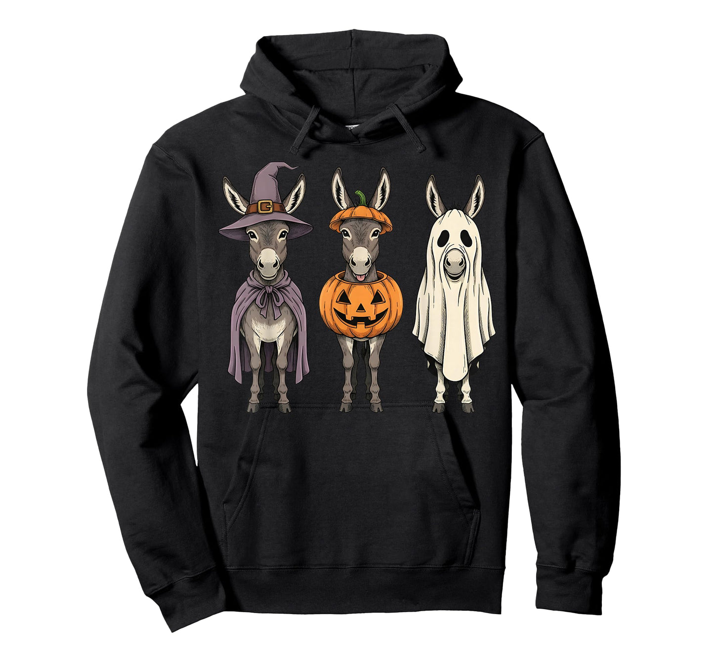Spooky Ghost Donkey Pumpkin Halloween Farm Animal T-Shirt