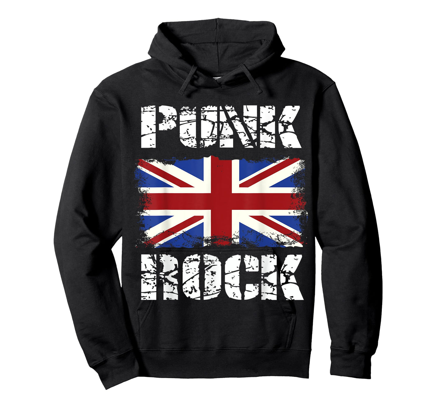 Punk Rock T-Shirt Vintage UK Flag Concert Music British Tee T-Shirt