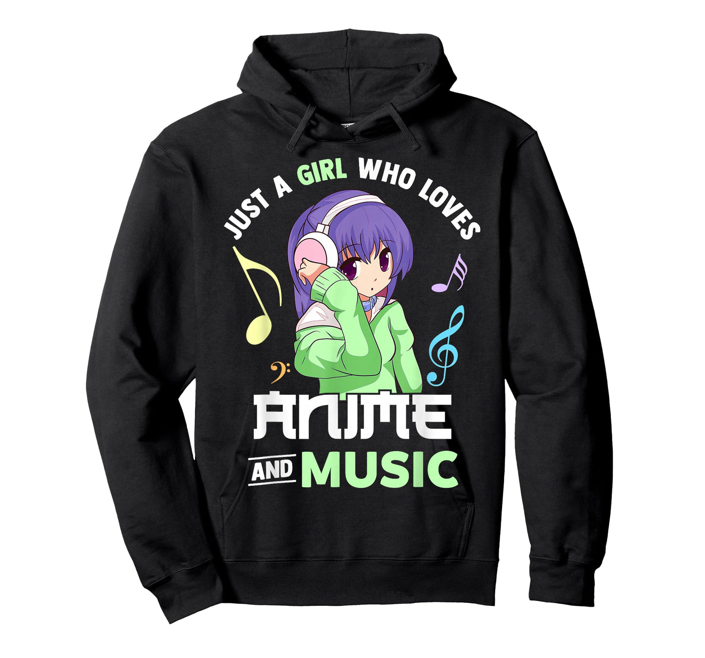Just A Girl Who Loves Anime and Music Women Anime Musician T-Shirt