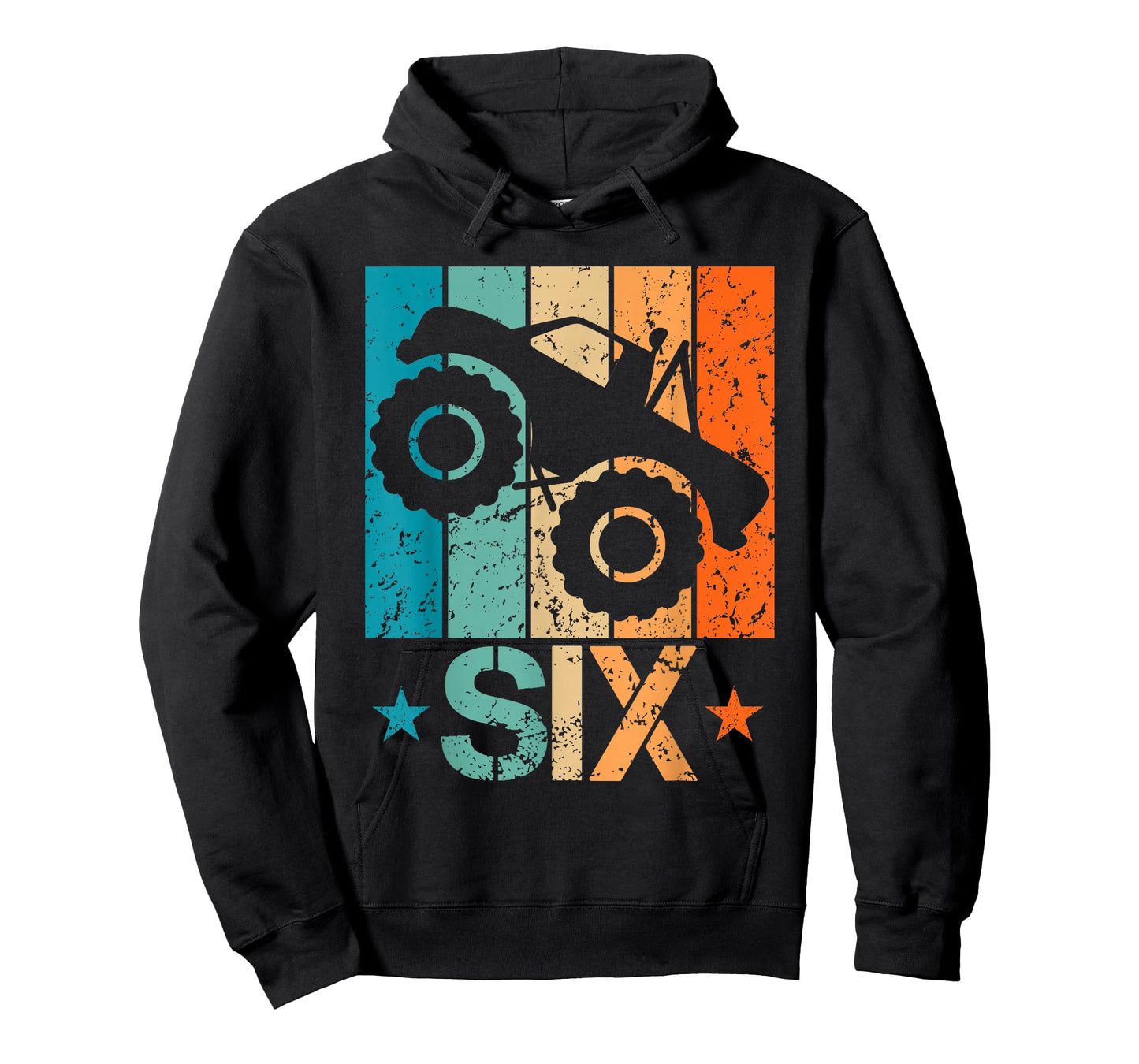 6th Monster Truck Birthday 6 Year Old 6yr Boys Birthday T-Shirt