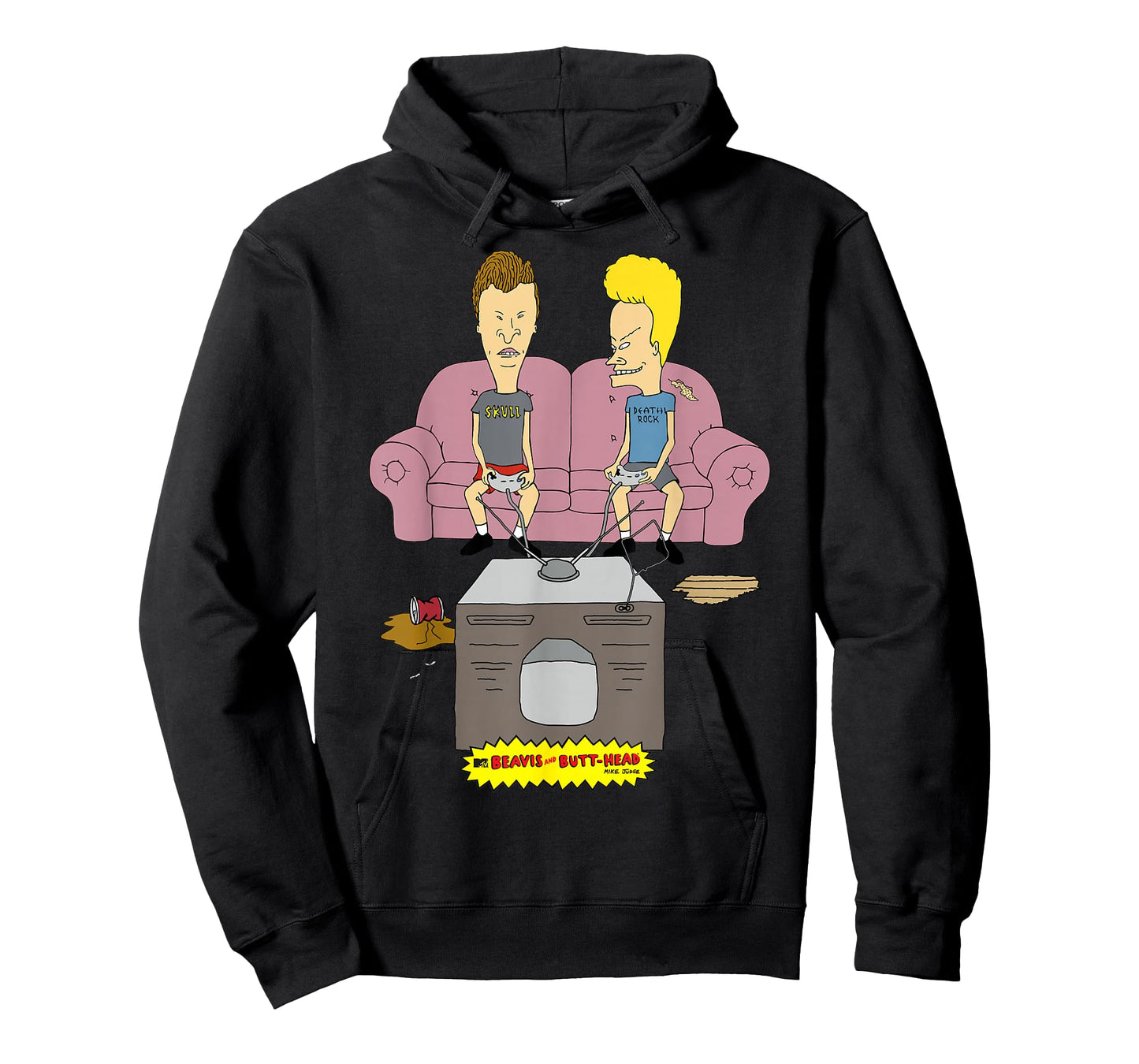 Beavis and Butt-Head Playing Games Couch T-Shirt