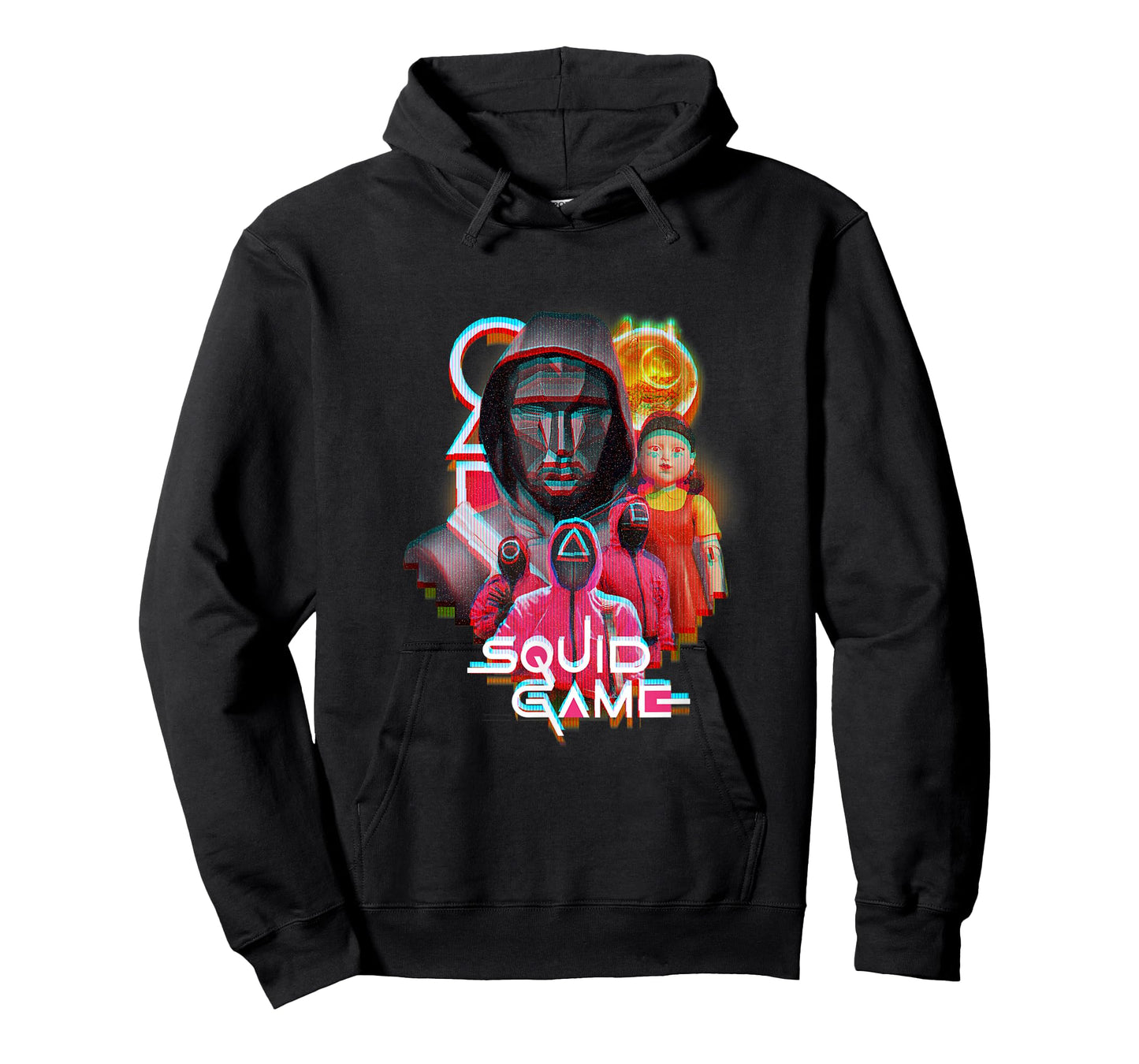 Squid Game 2 Front Man & Henchmen Glitch Logo T-Shirt