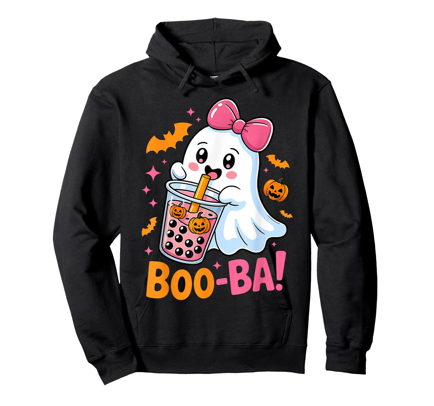 Boo Ba Ghost Boba Tea Cute Pumpkin Funny Halloween Party T-Shirt