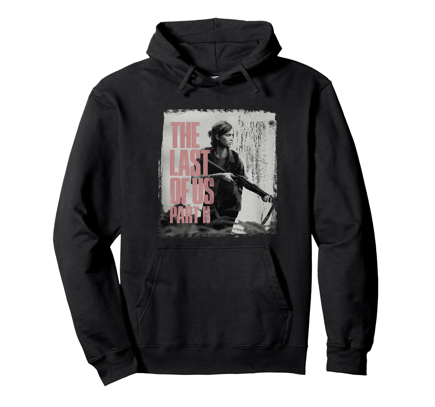 The Last of Us" Ellie & Rifle Crewneck T-Shirt - Black, Classic Fit, Adult, Short Sleeve