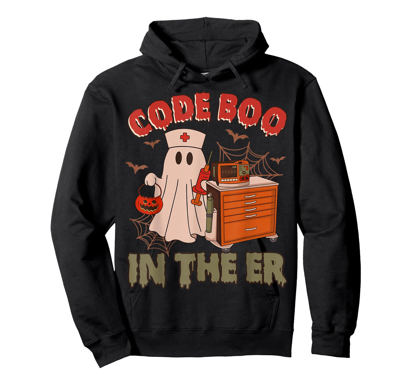 Retro Code Boo in The ER ICU Nurses Boo-JEE Ghost Halloween T-Shirt