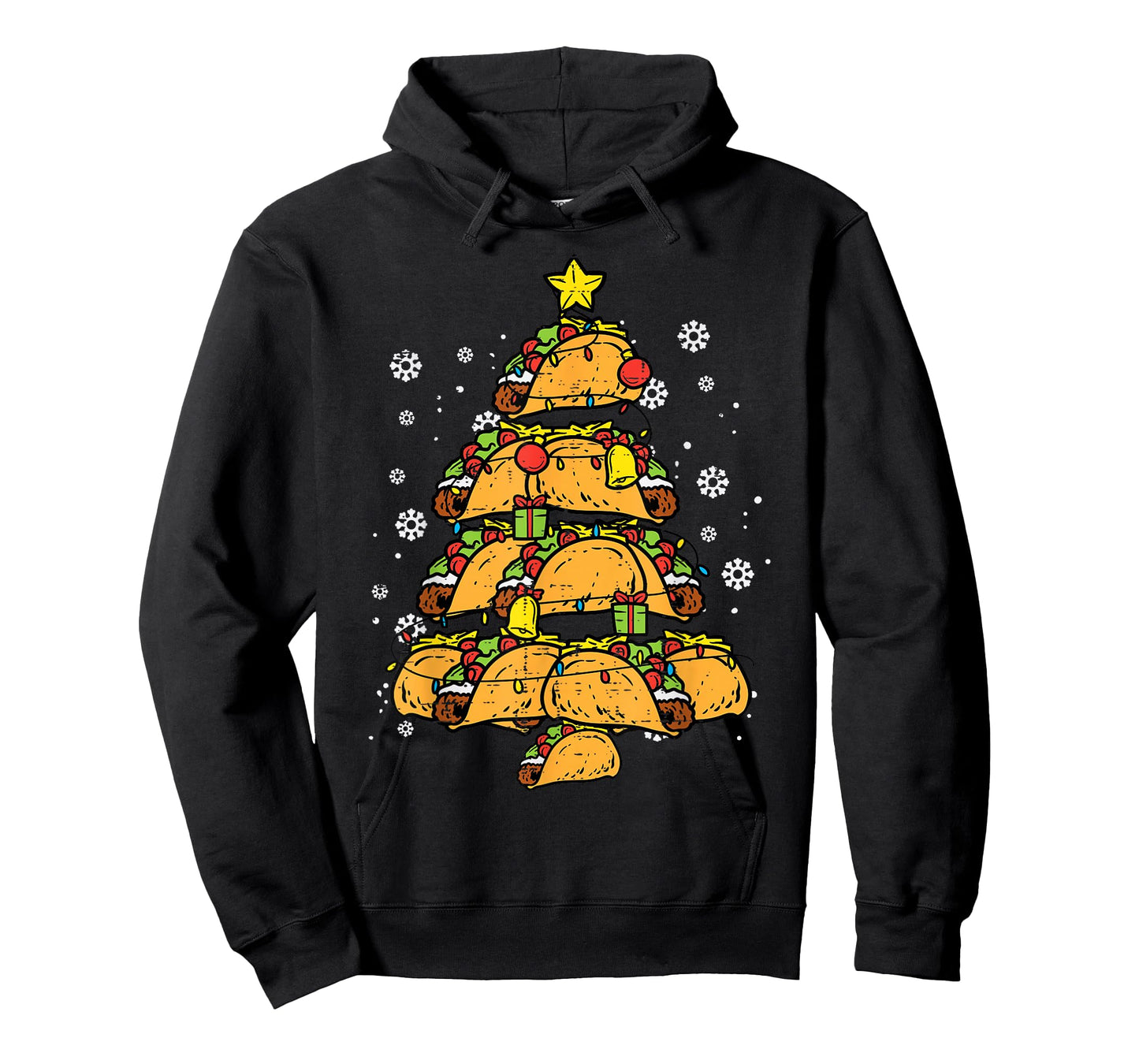 Taco Christmas Tree Xmas Mexican Food Men Women Kids T-Shirt