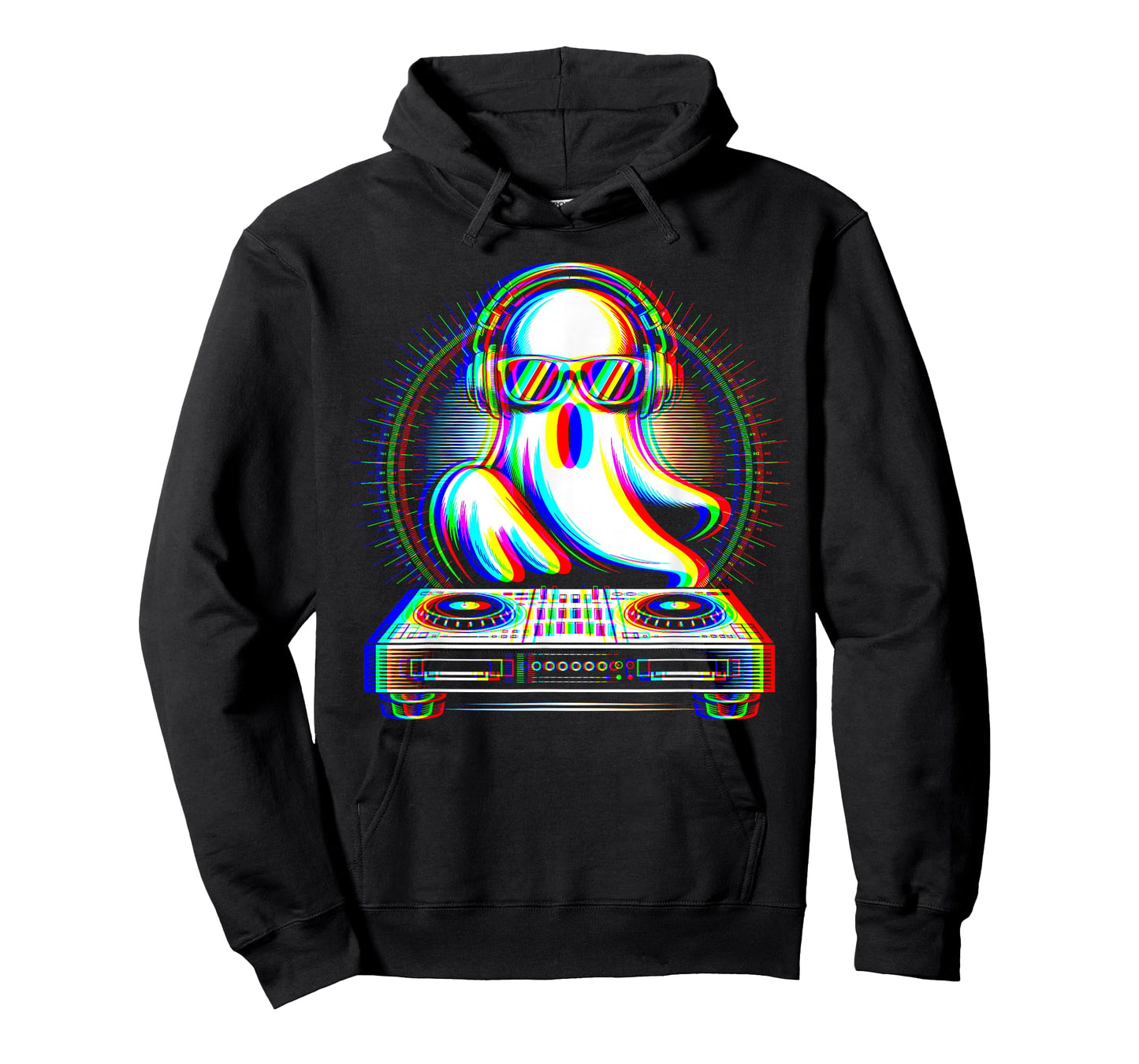 Vaporwave Ghost DJ Rave EDM Halloween Music Concert Party T-Shirt