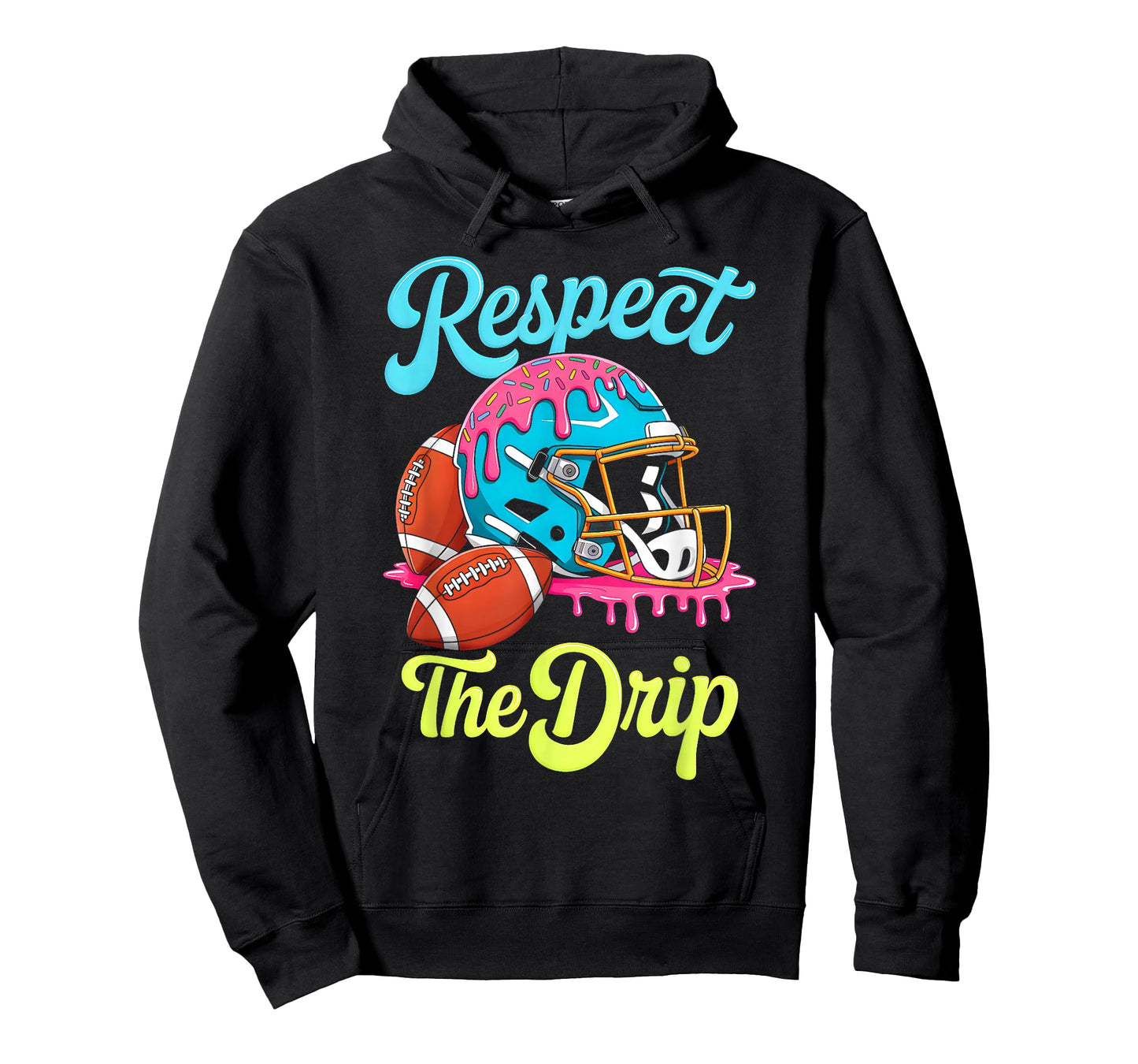 Football Drip Boys Football Ice Cream Sprinkle Respect Drip T-Shirt