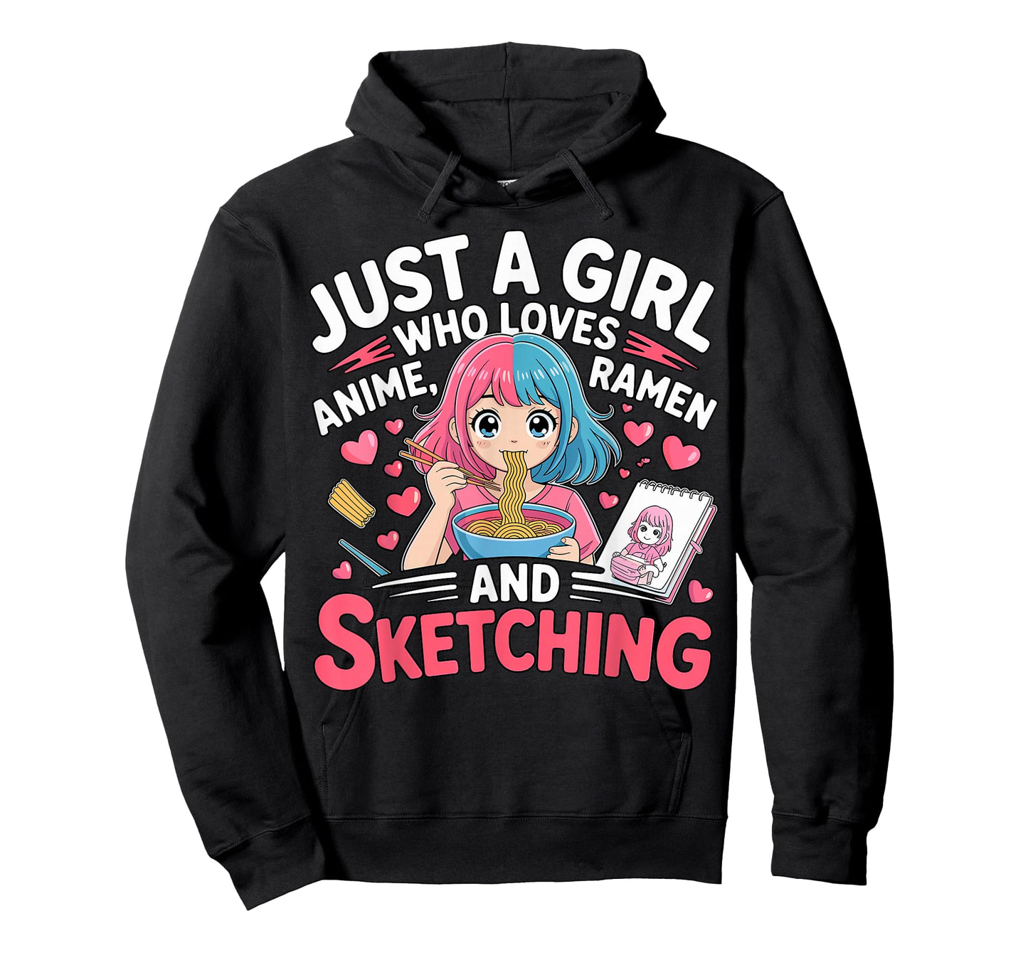 Just A Girl Who Loves Anime and Sketching T-Shirt