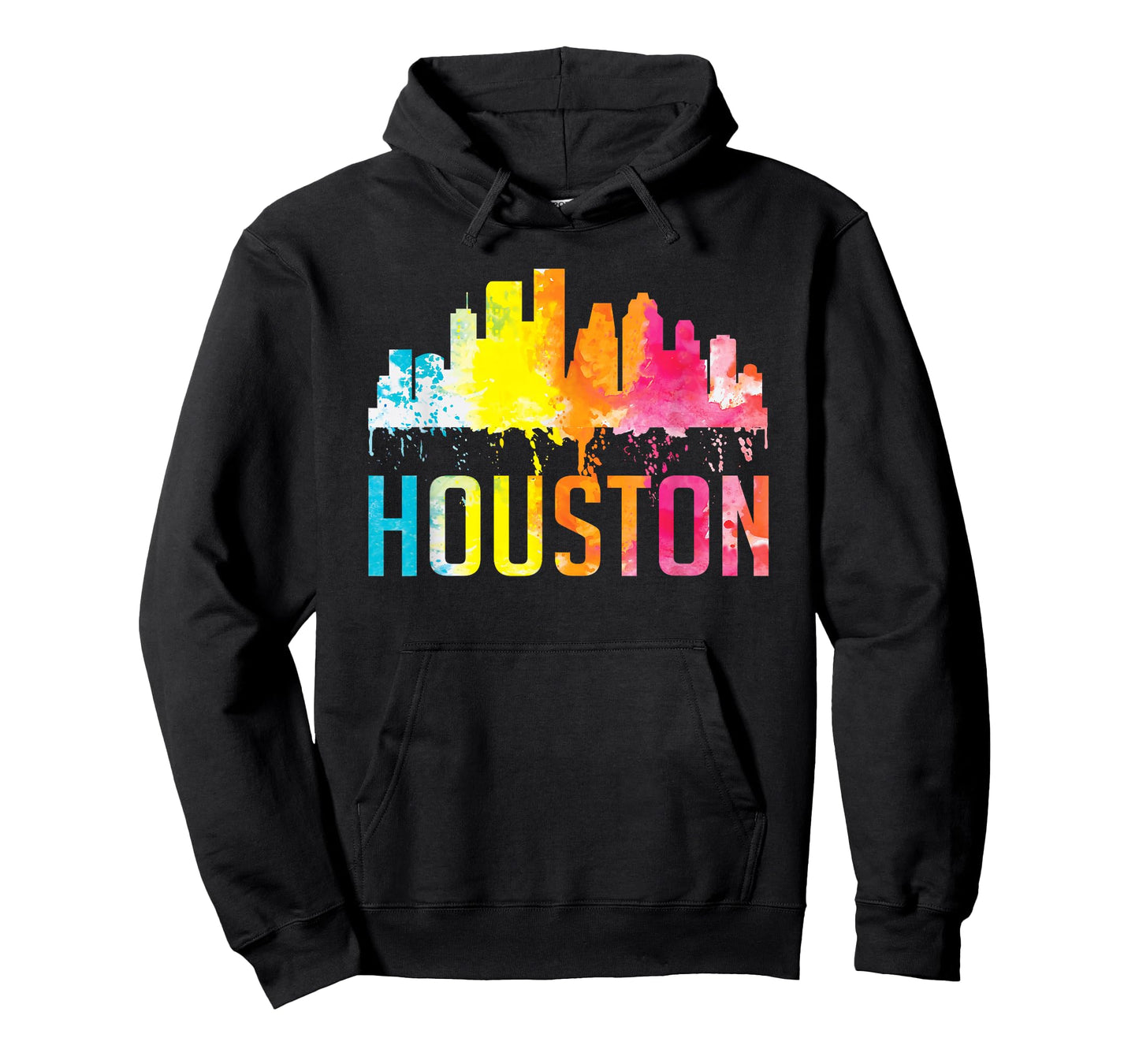 Houston Texas Watercolor Skyline Home State Souvenir Gift T-Shirt