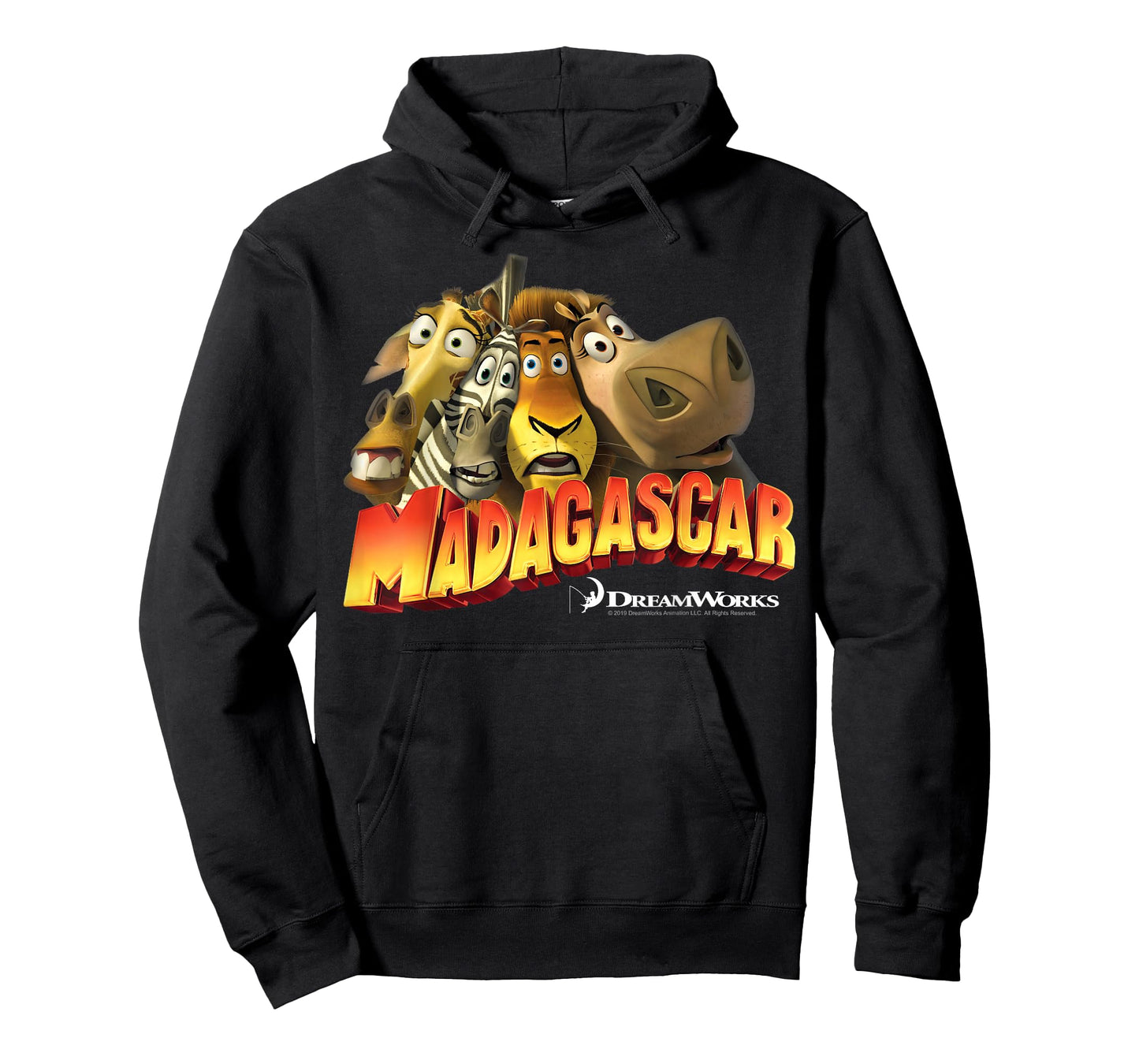 Madagascar Squished Group Shot Classic Movie Logo T-Shirt