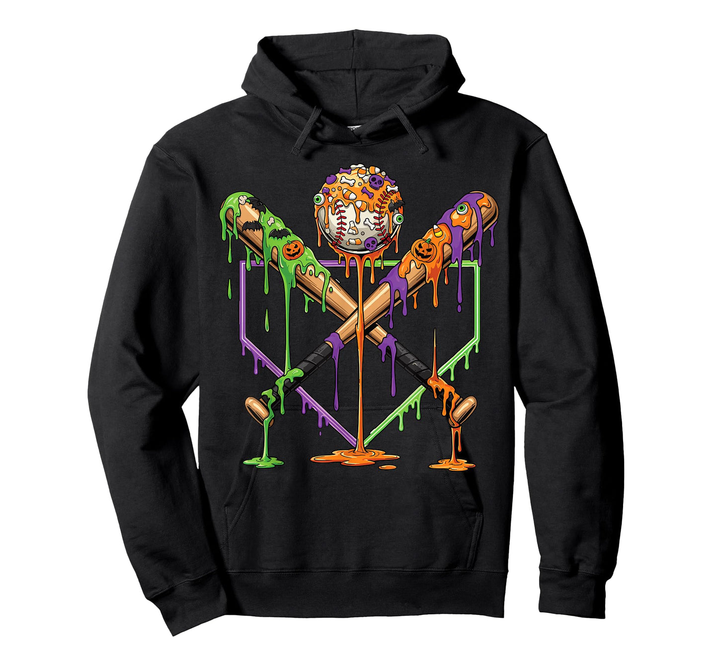 Baseball Drip For Boys Ice Cream Drip Halloween Youth Boys T-Shirt