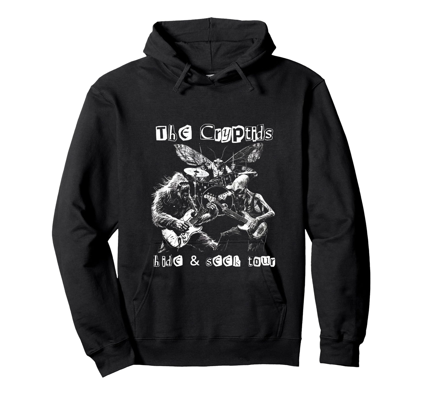 The Cryptids Hide & Seek Tour CryptidBigfoot Mothman UFO T-Shirt