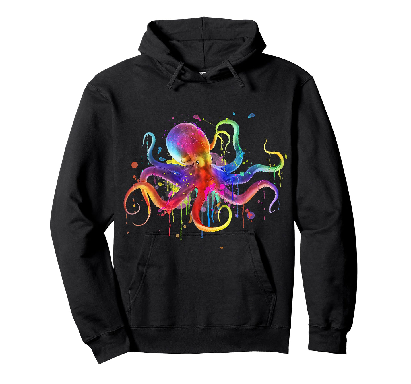 Dripping Rainbow Octopus psychedelic - Colorful Octopus T-Shirt