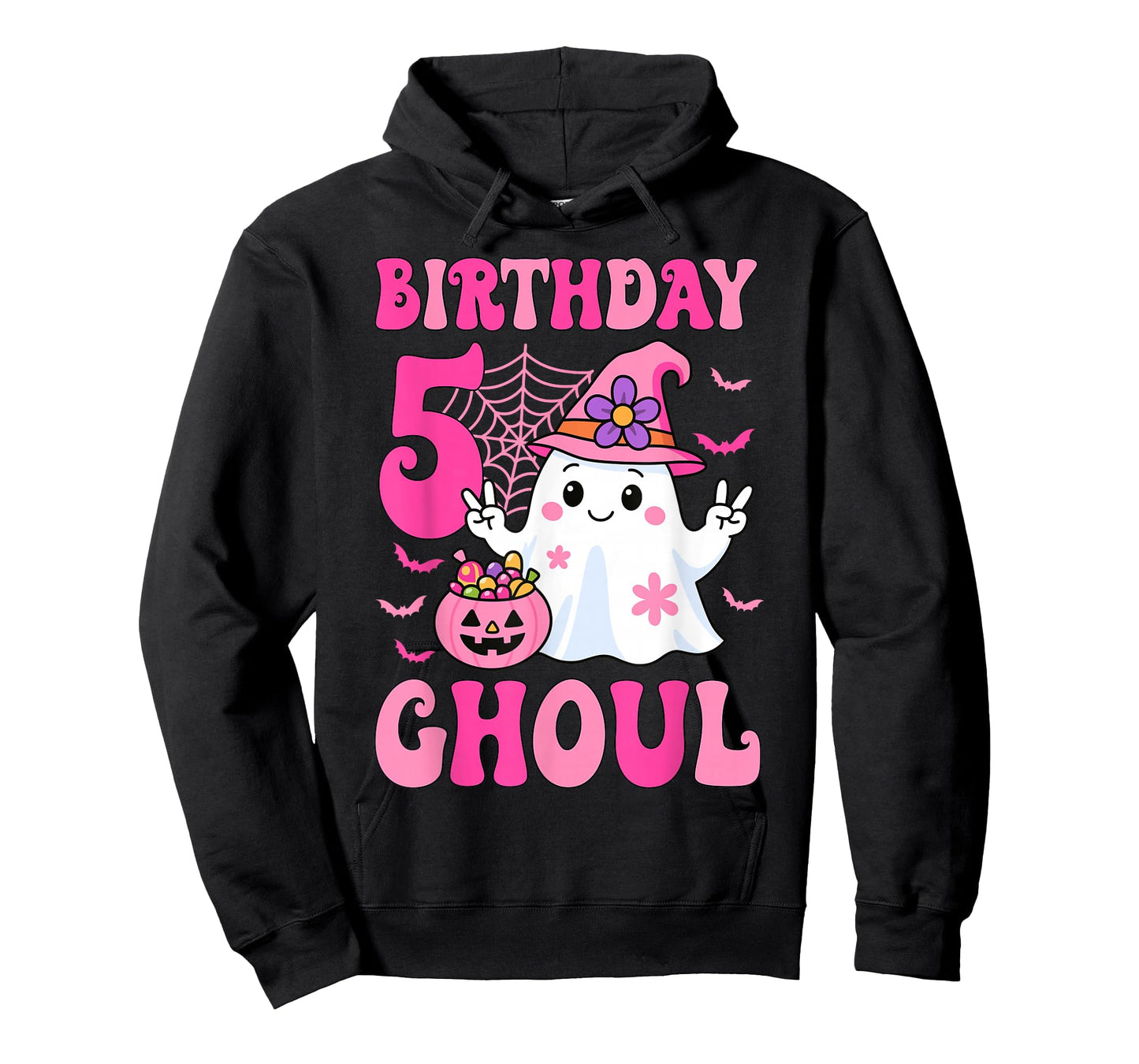 I'm 5 Years Old Girls Cute Ghost It's My 5th Birthday Ghoul T-Shirt