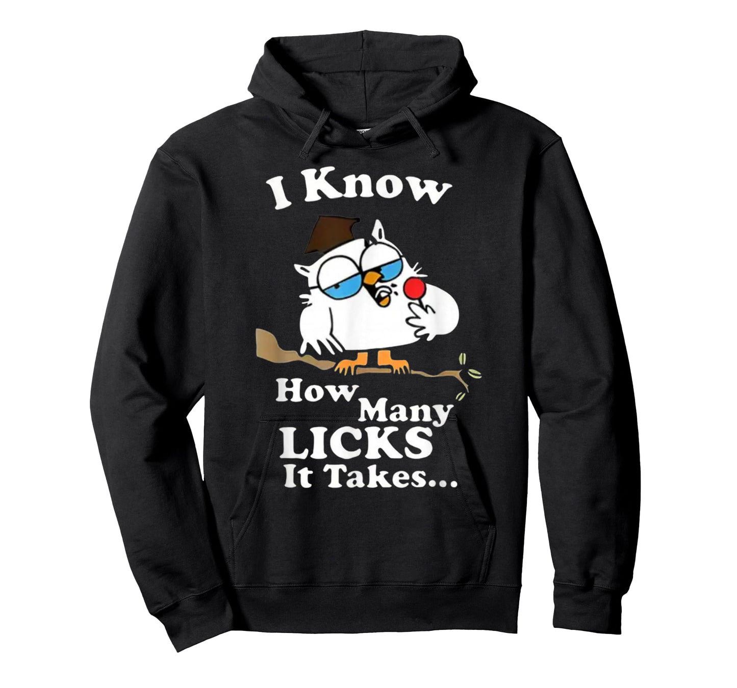 I Know How Many Licks It Takes – Lollipop Joke Owl Graphic T-Shirt