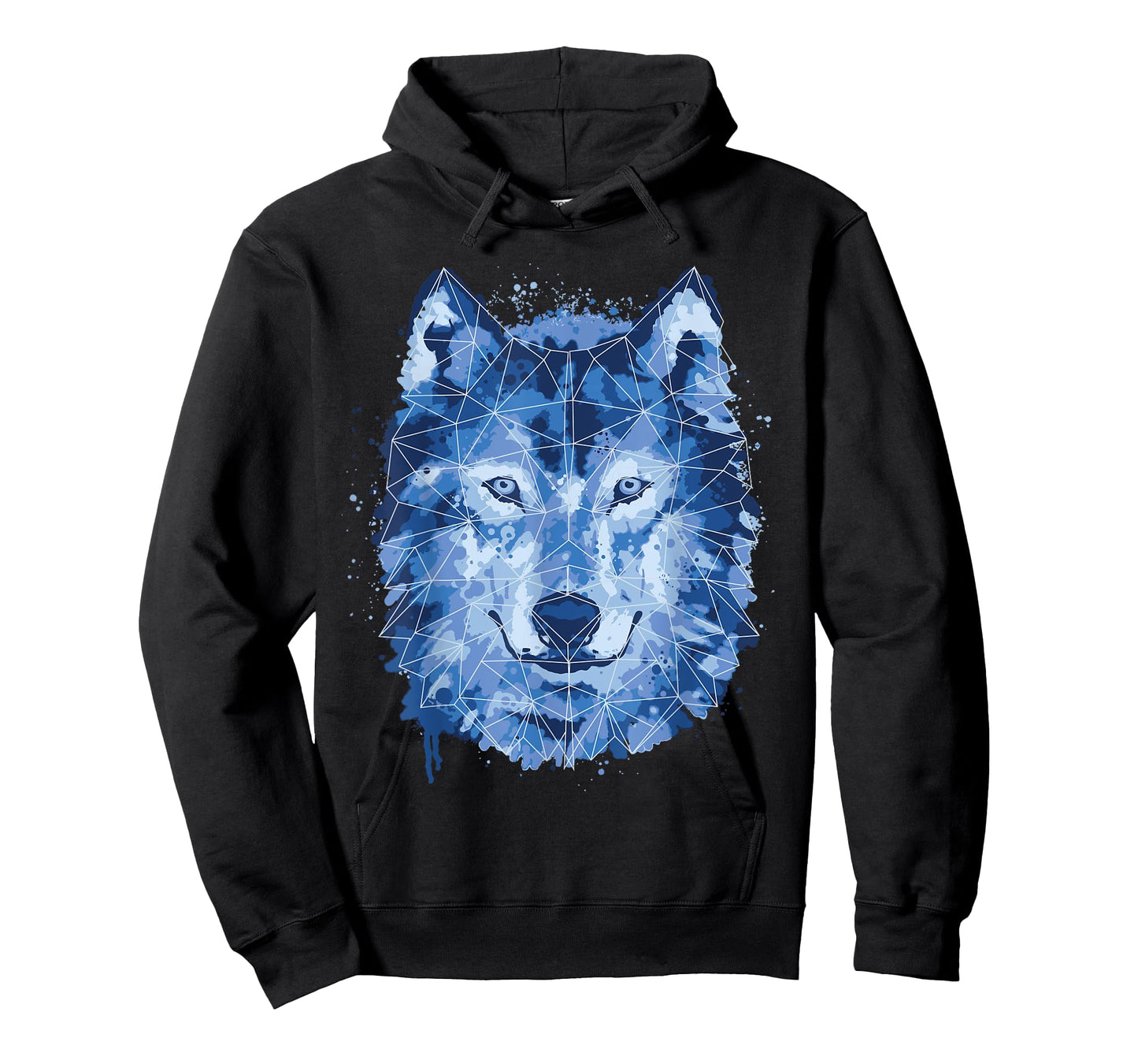 Wolf Animal Blue Watercolor Wolves Polygon Husky Dog Lover T-Shirt