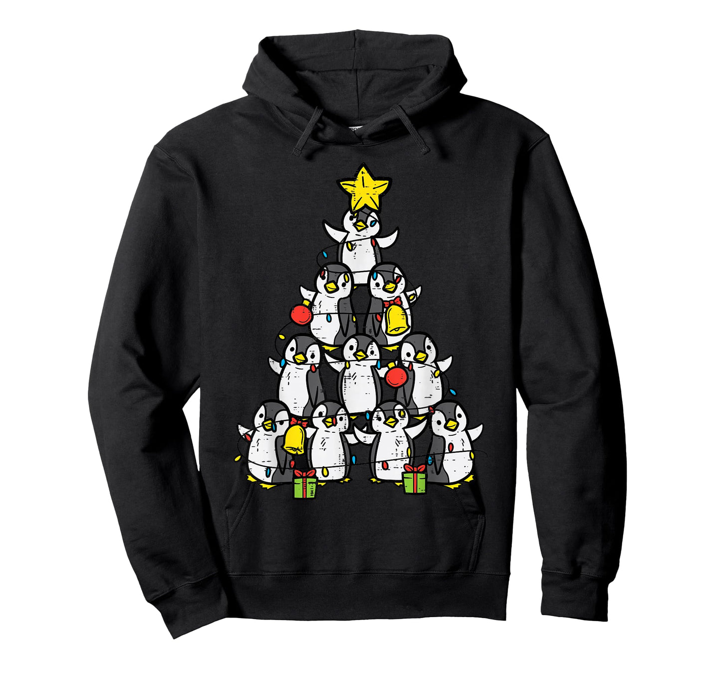 Penguin Christmas Tree Cute Xmas Women Girls T-Shirt