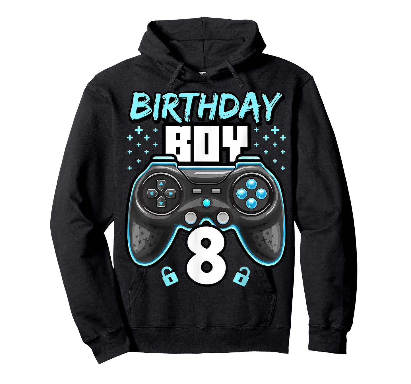 Birthday Boy 8 Video Game Controller Gamer 8th Birthday Gift T-Shirt
