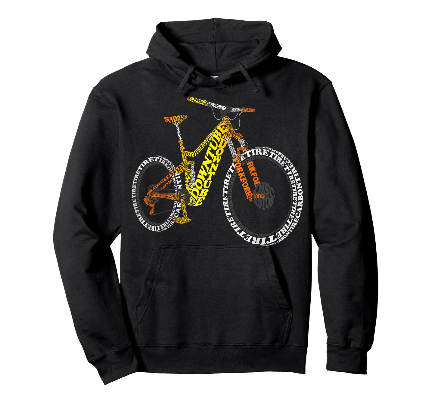 Bicycle Anatomy Mountain Bike MTB Parts Funny Biker Rider T-Shirt