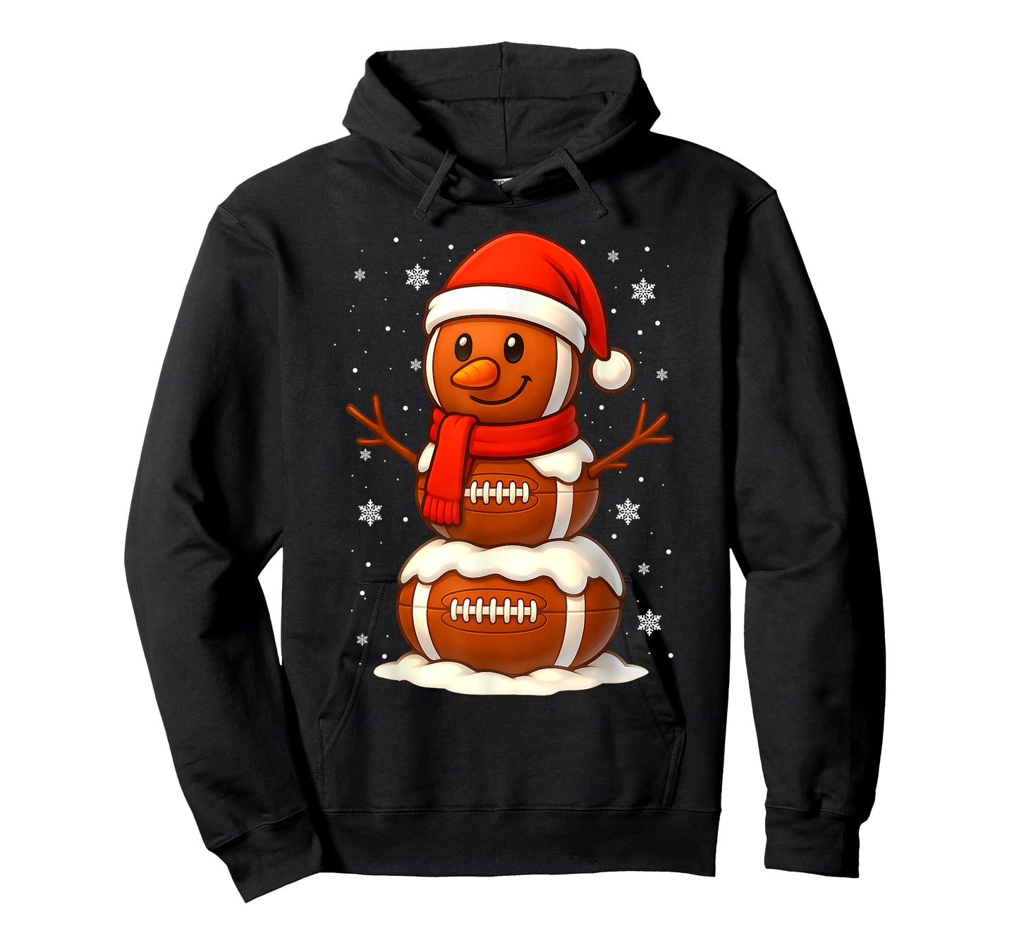 Merry Christmas Football Snowman Holiday Sports Xmas Pajamas T-Shirt
