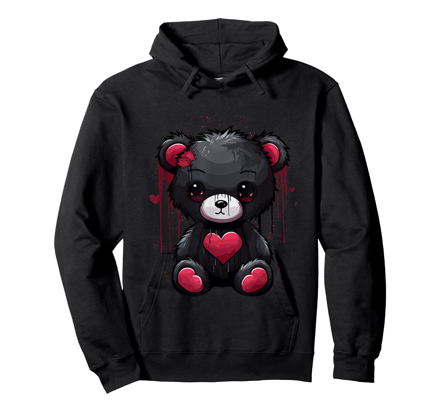 Emo Teddy Bear Goth Bear Creepy Teddy Bear T-Shirt