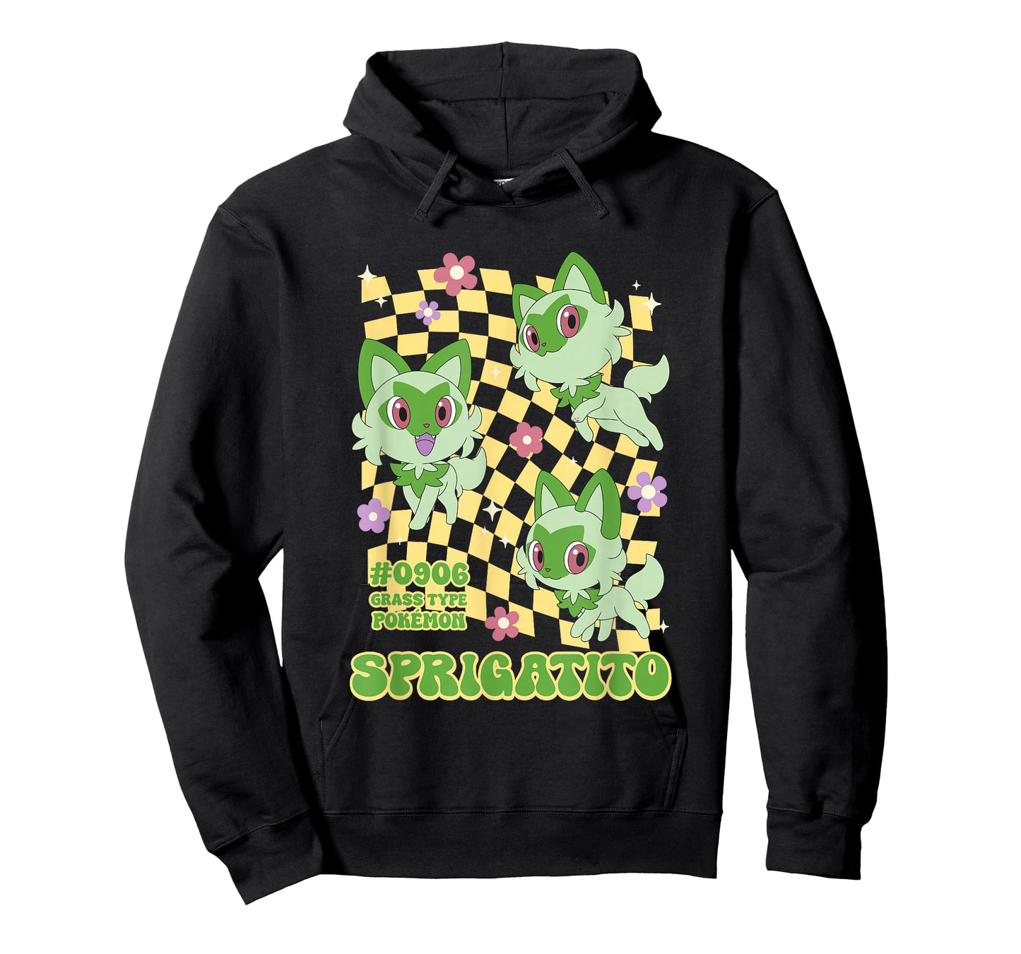 Pokémon Sprigatito #0906 Grass Type Pokemon Retro Chest Logo T-Shirt