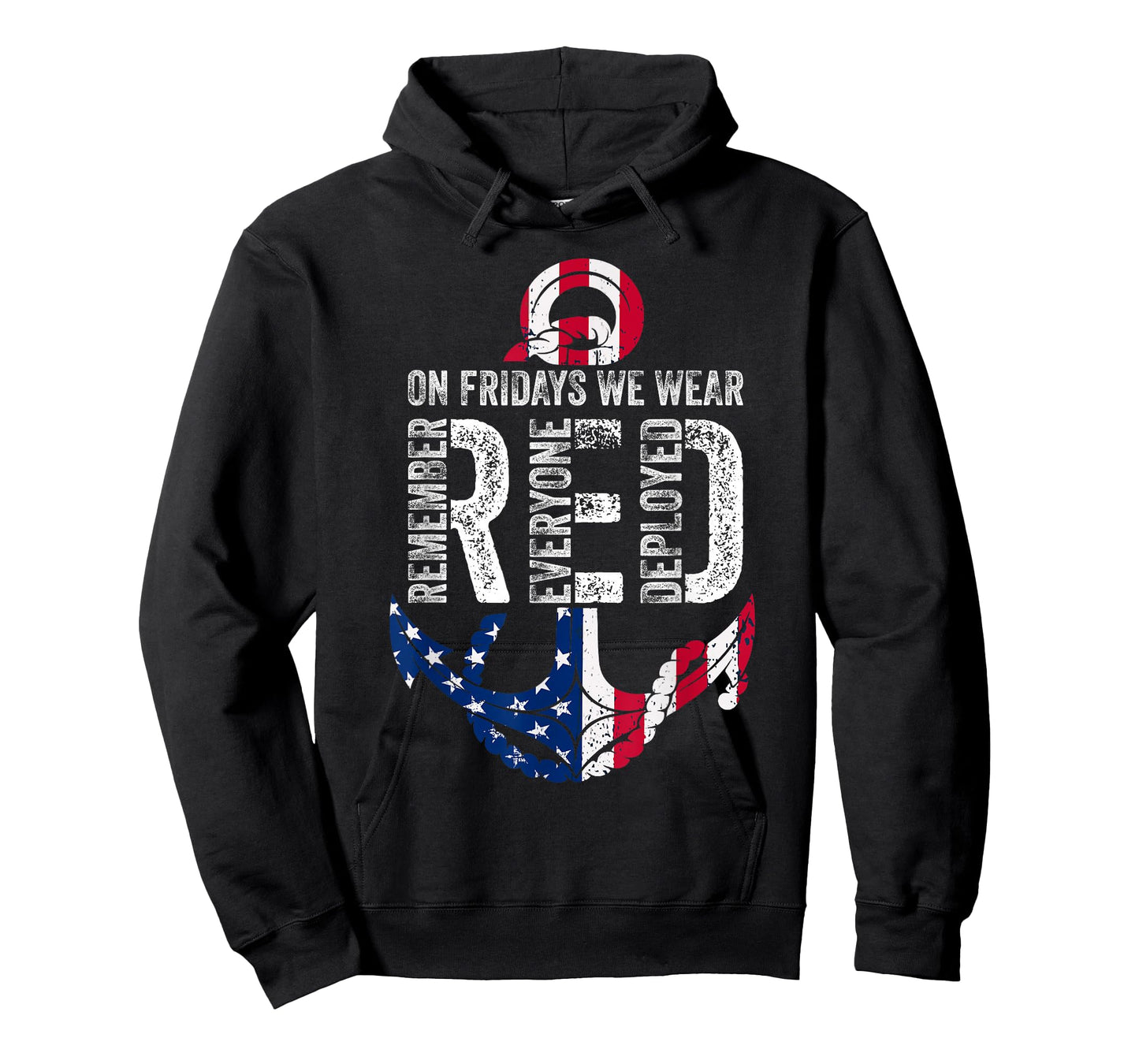 On Fridays We Wear Red Remember Everyone Deployed Navy T-Shirt