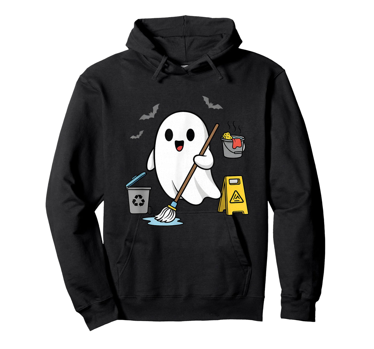 School Custodian Janitor Spooky Ghost Halloween Costume T-Shirt