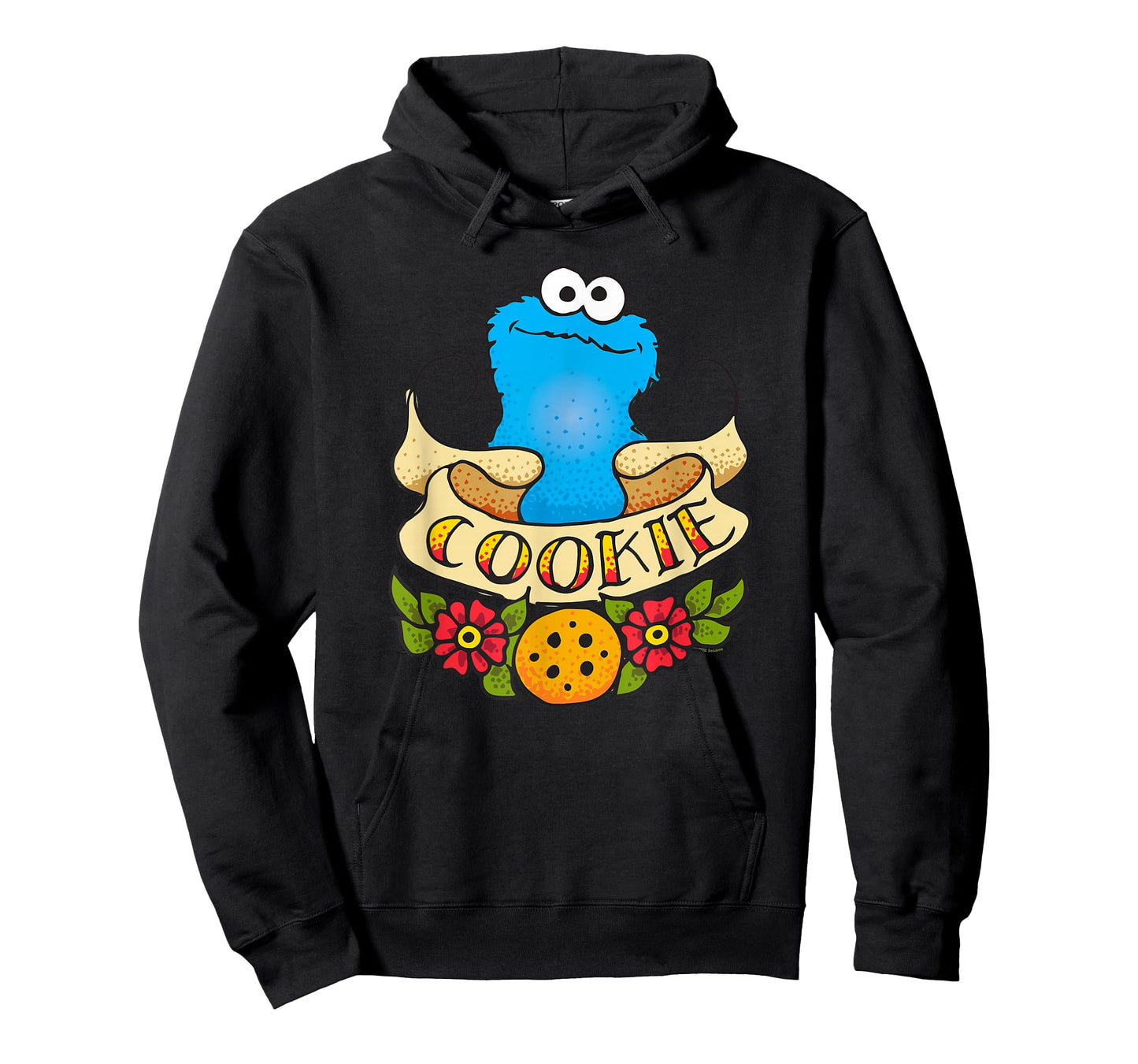 Sesame Street Cookie Monster Cookie Tattoo T-Shirt