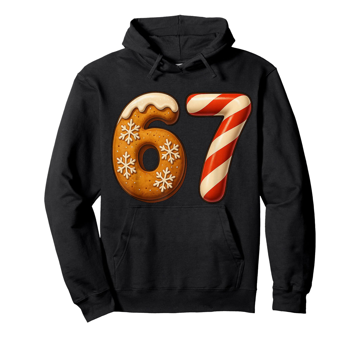 67 Six Seven 6-7 Gingerbread Candy Cane Christmas Kids Meme T-Shirt