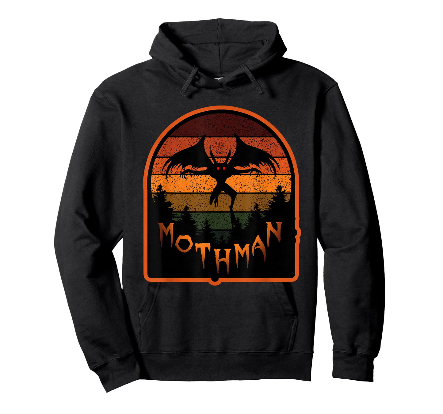 Cryptid Vintage Orange Mothman Folklore T-Shirt Small