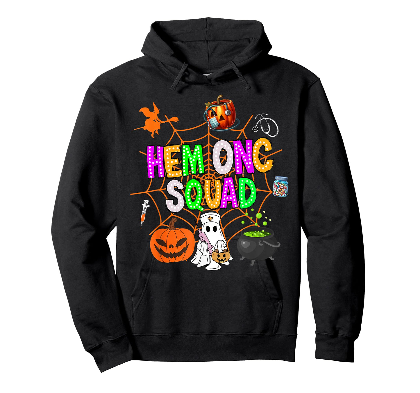 Hem Onc Squad Nurse Halloween Ghost PEDS Hematology Oncology T-Shirt