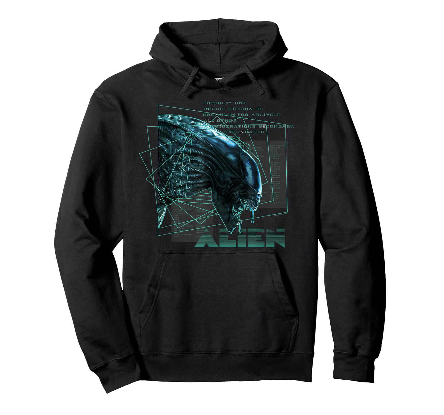 Alien 45th Anniversary Movie Xenomorph Priority One Logo T-Shirt