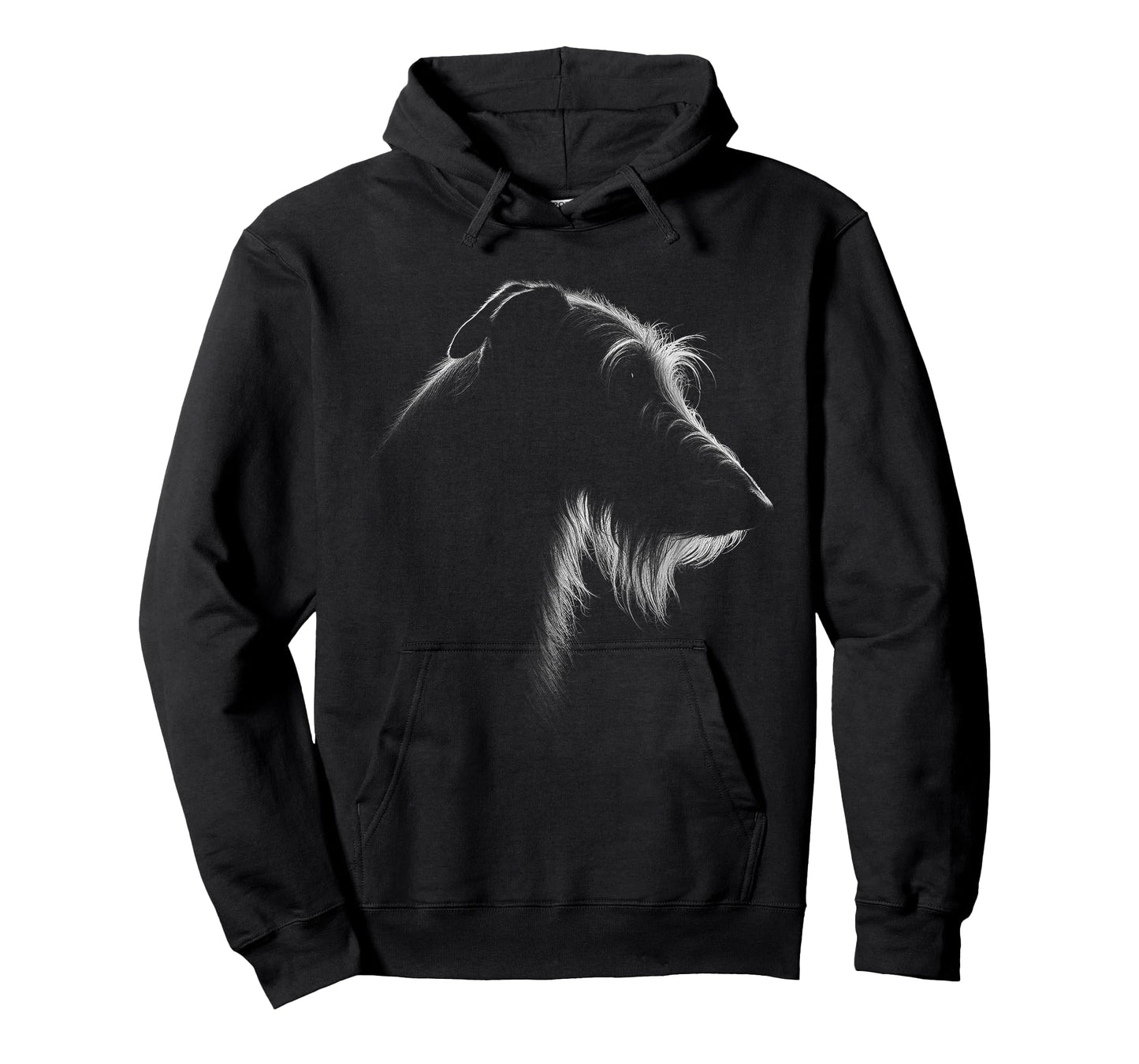 Irish Wolfhound Dog Face Art Design T-Shirt