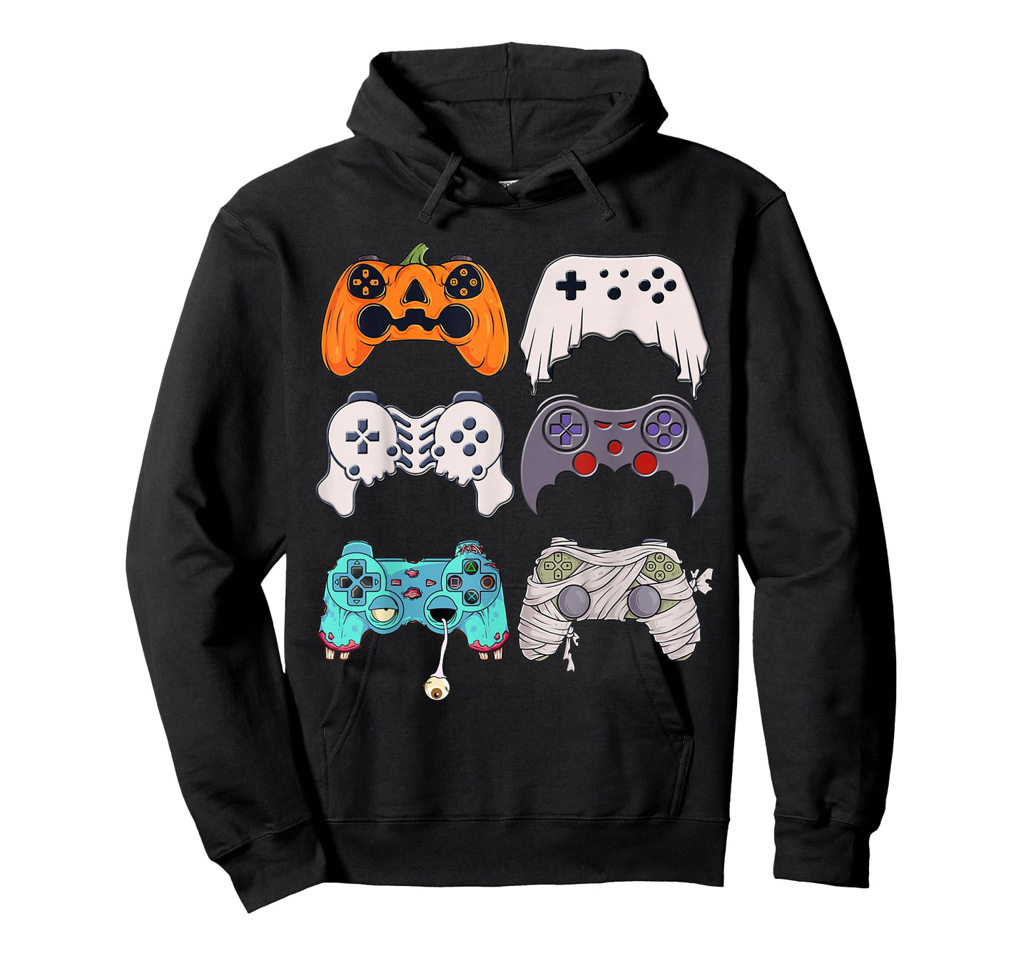 Halloween Skeleton Zombie Gaming Controllers Mummy Boys Kids T-Shirt