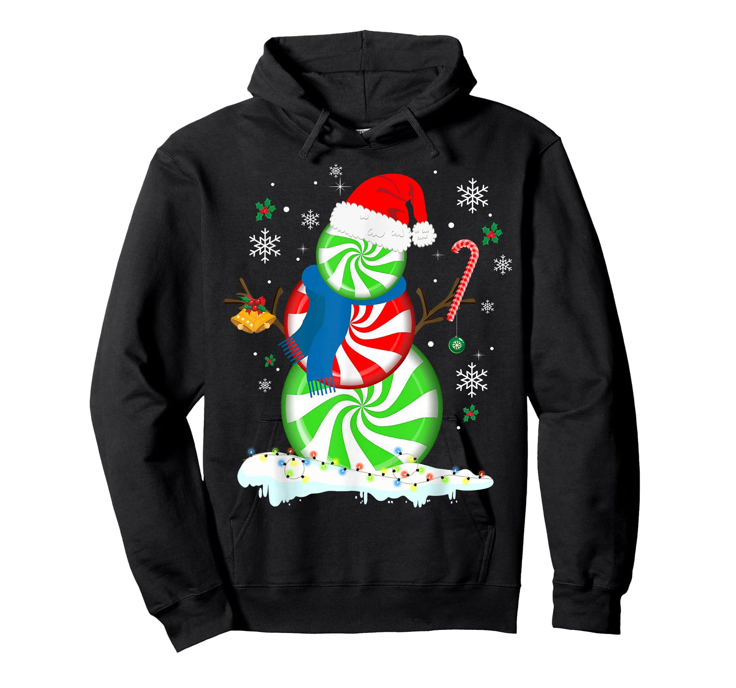 Funny Christmas Shirts Peppermint Candy Snowman T-Shirt