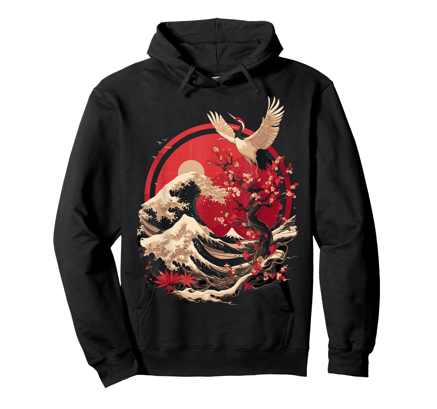 Japanese Crane Japan Cherry Blossom T-Shirt