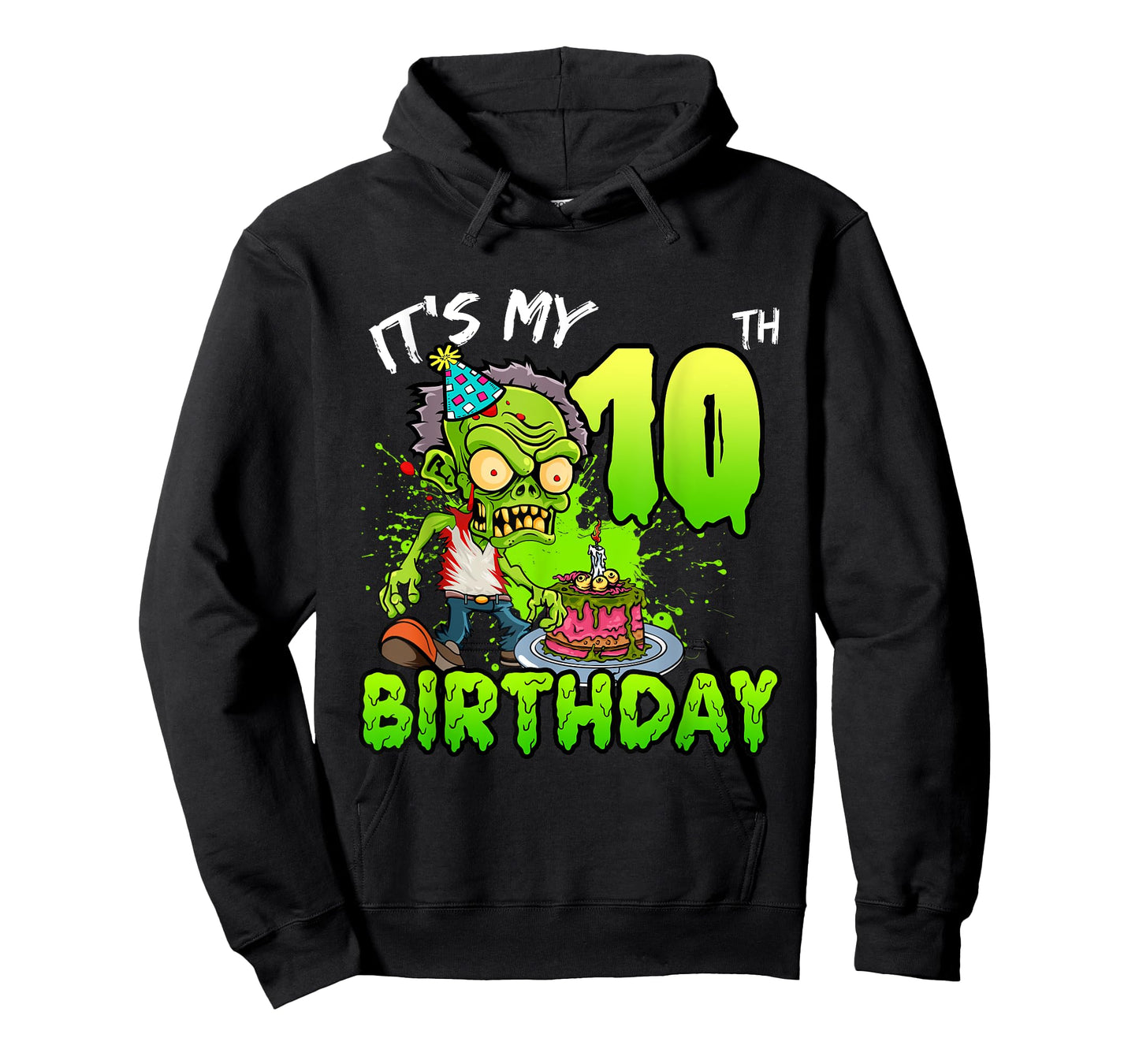 It's My 10th Birthday Zombie Lover 10 Year Old Boys Girls T-Shirt