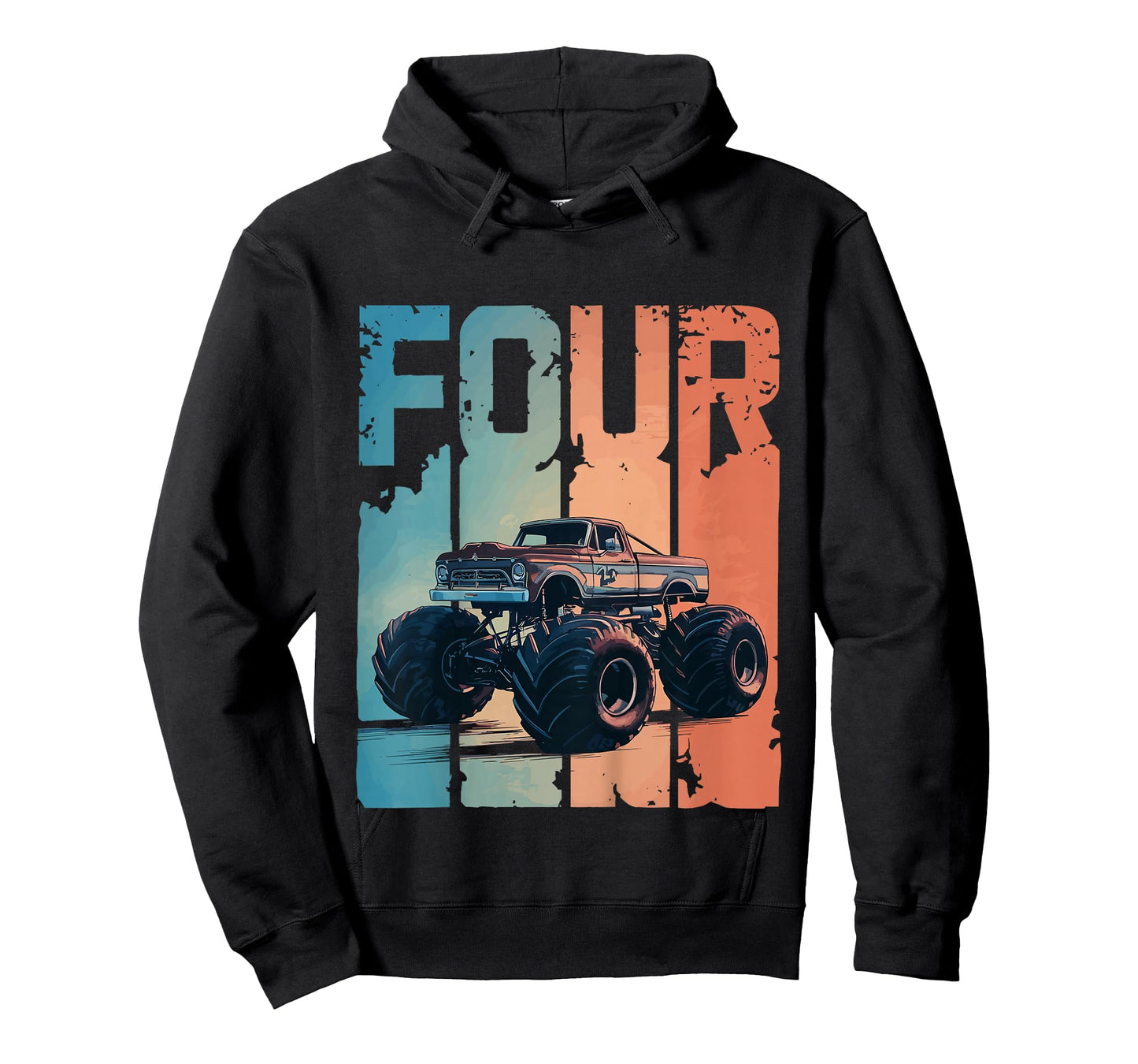 Monster Truck 4th Birthday T-Shirt