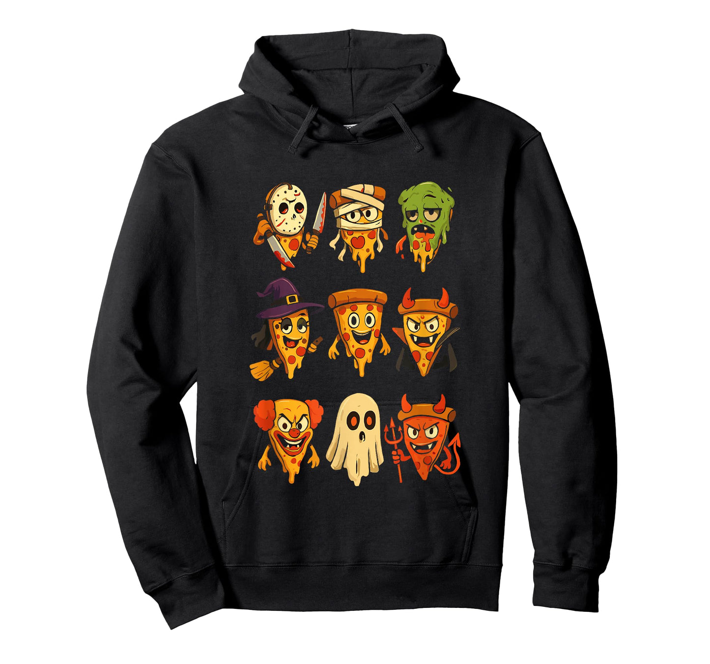 Funny Halloween Pizza T-Shirt