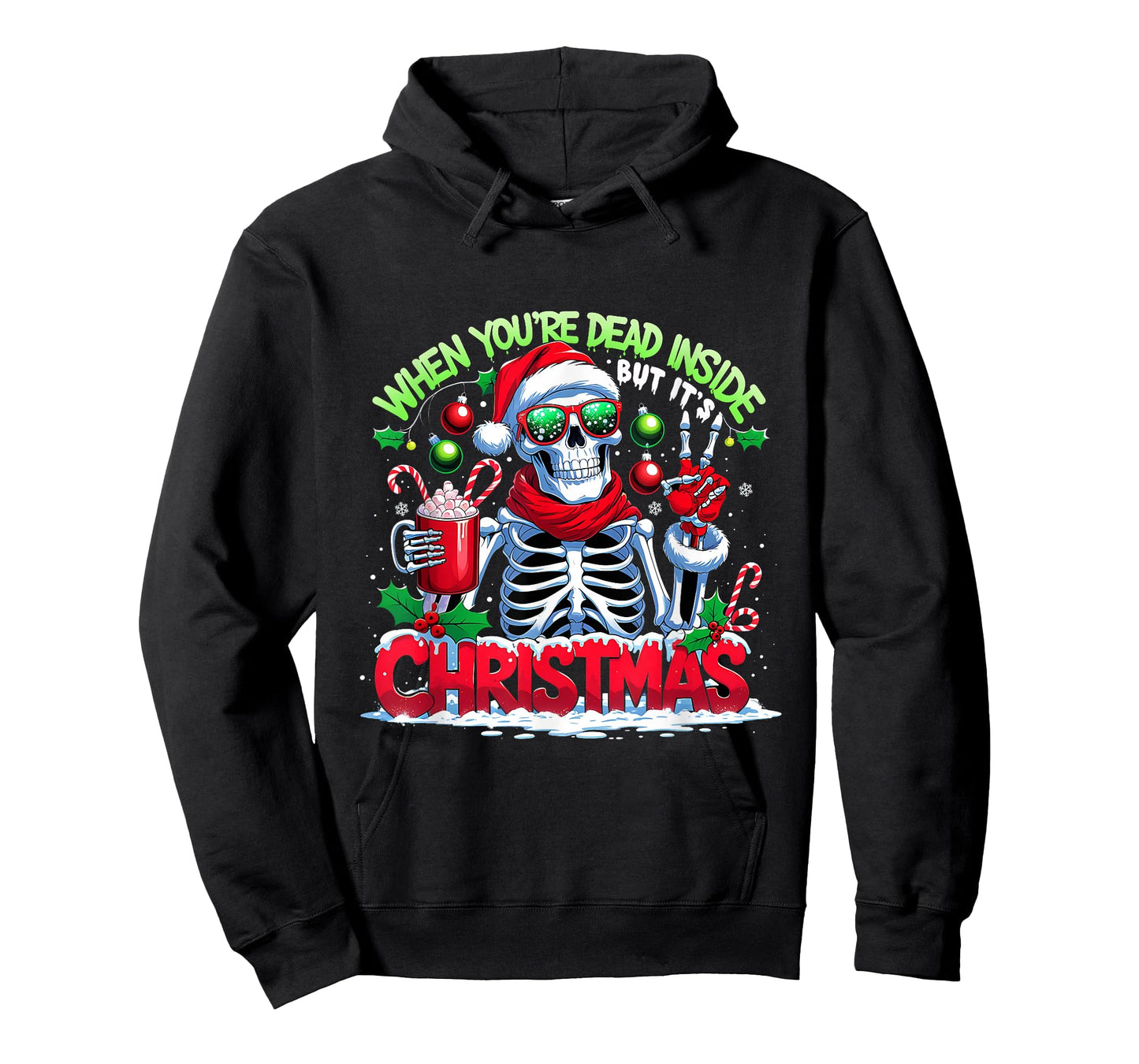 When You're Dead Inside But It's Christmas Skeleton T-Shirt