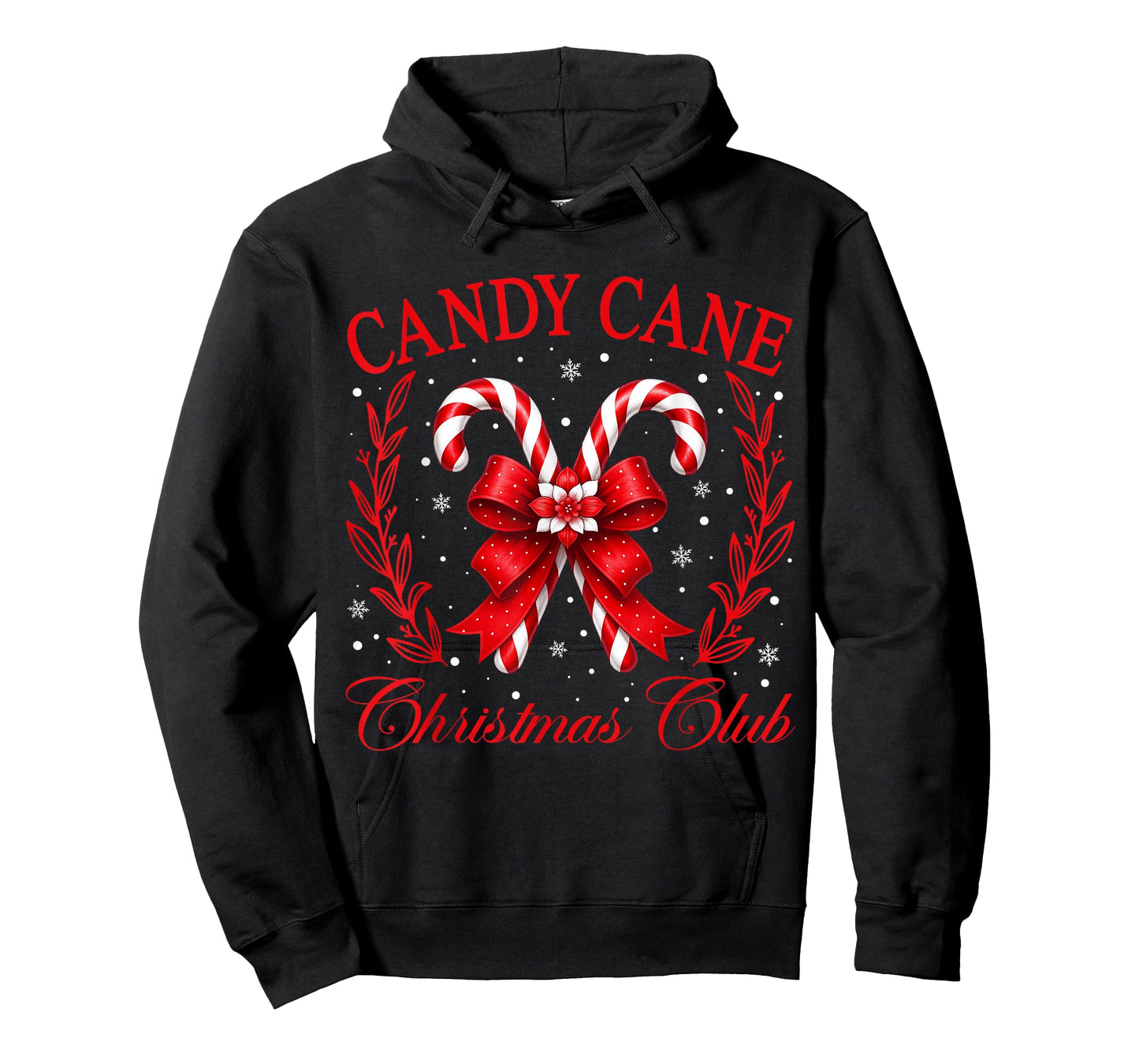 Cute Coquette Bow Candy Lovers Candy Cane Christmas Club T-Shirt