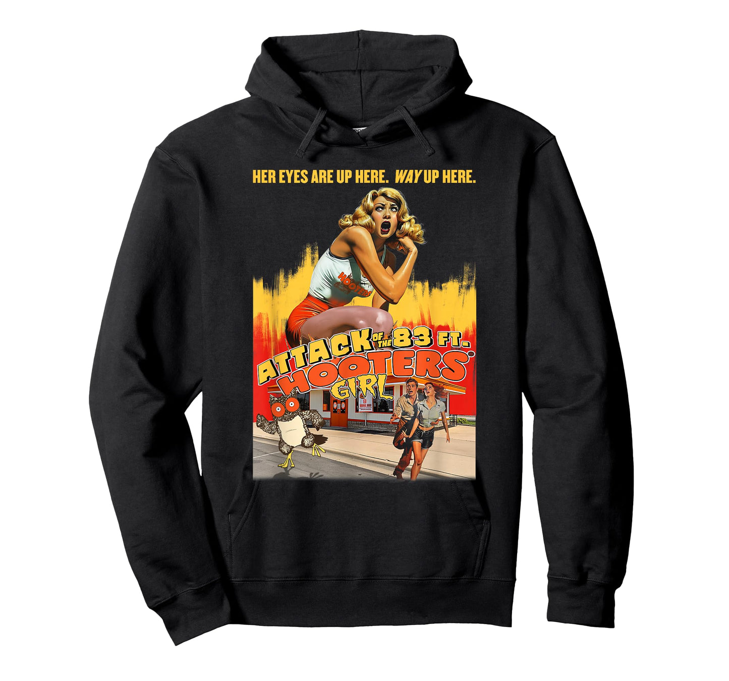 Hooters Attack of The 83ft Hooters Girl Funny B-Movie Retro T-Shirt