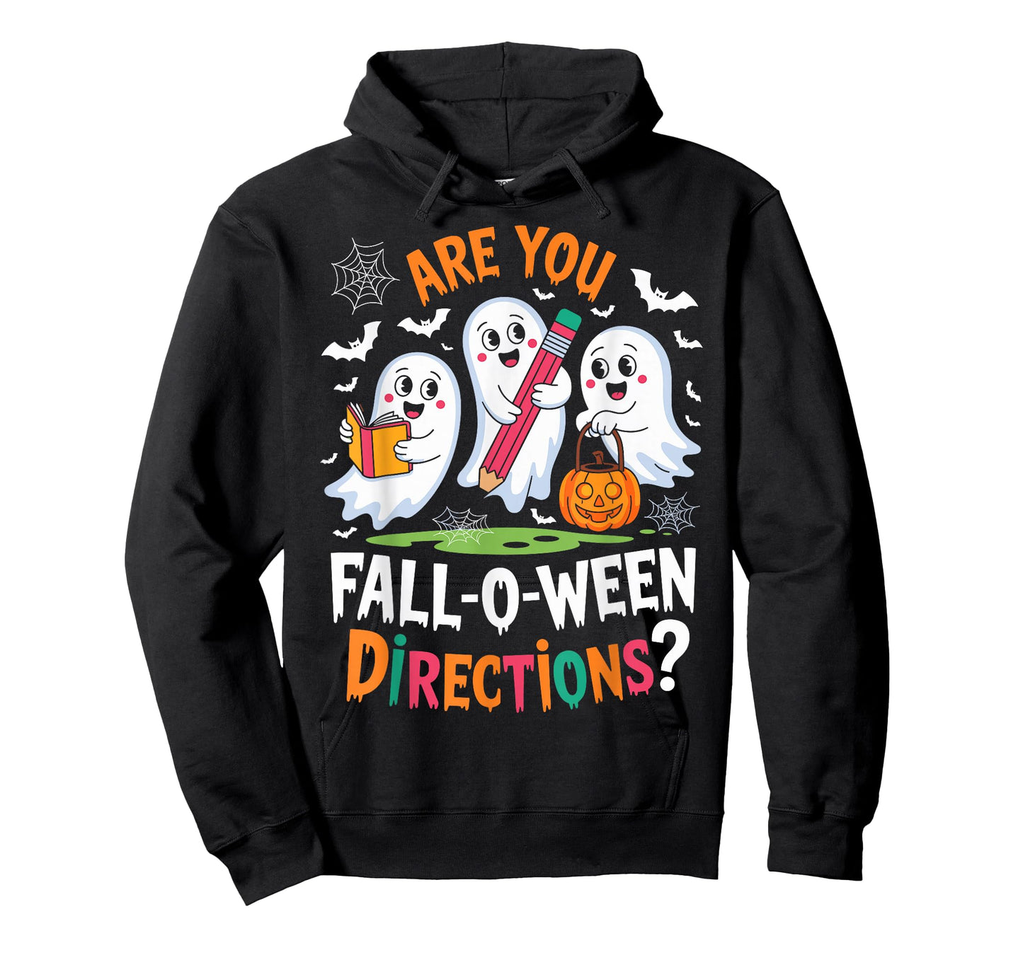 Funny are You Fall O Ween Directions Teacher Halloween Ghost T-Shirt