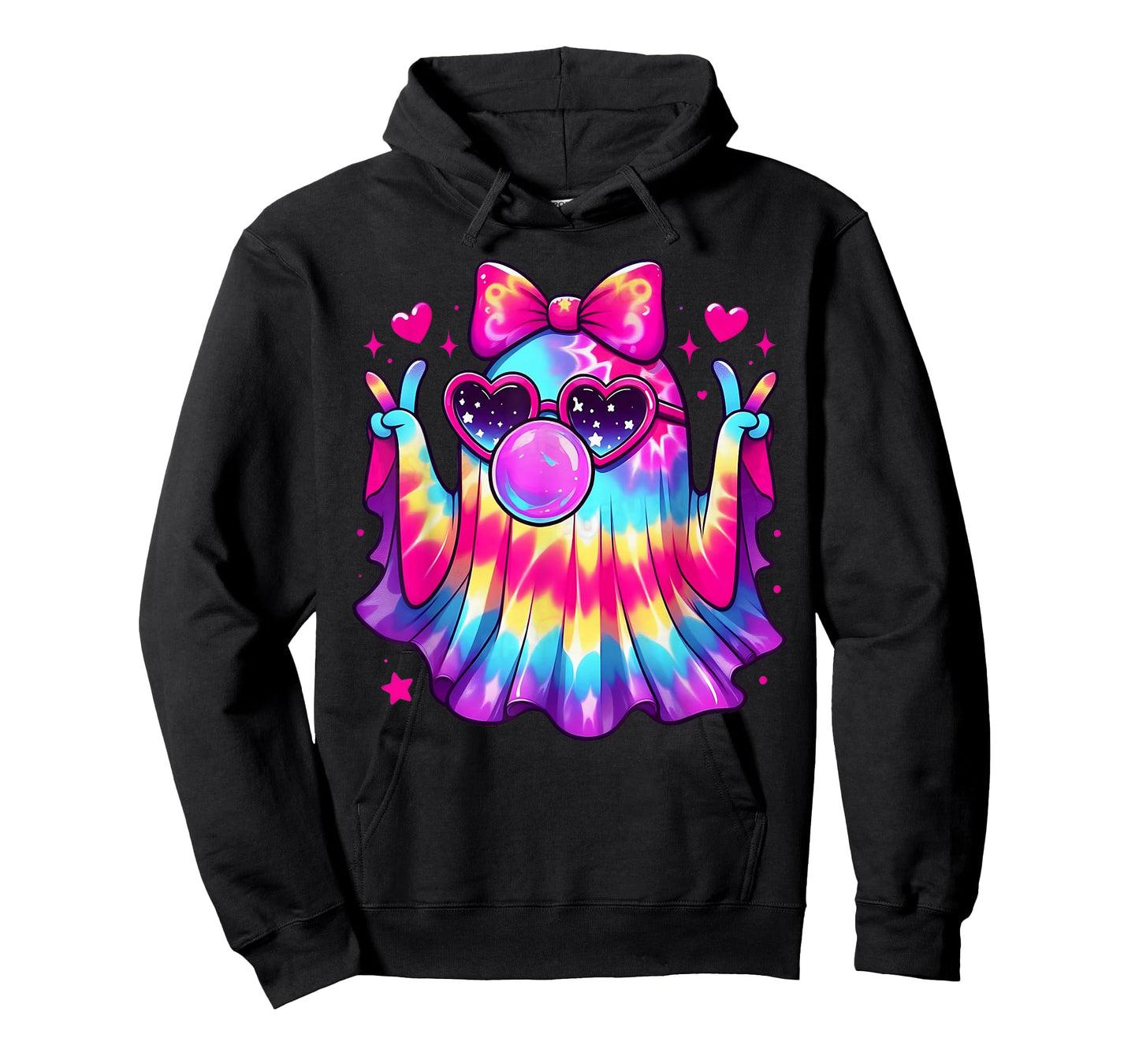Cute Ghost Bubble Gum Coquette Bow Halloween Costume Women T-Shirt