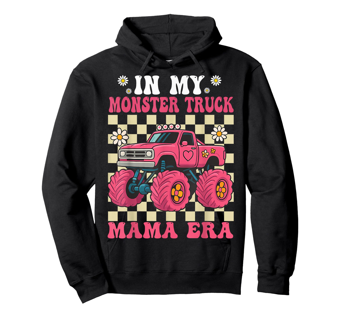 Groovy in My Monster Truck Mom Era Monster Truck Mama T-Shirt