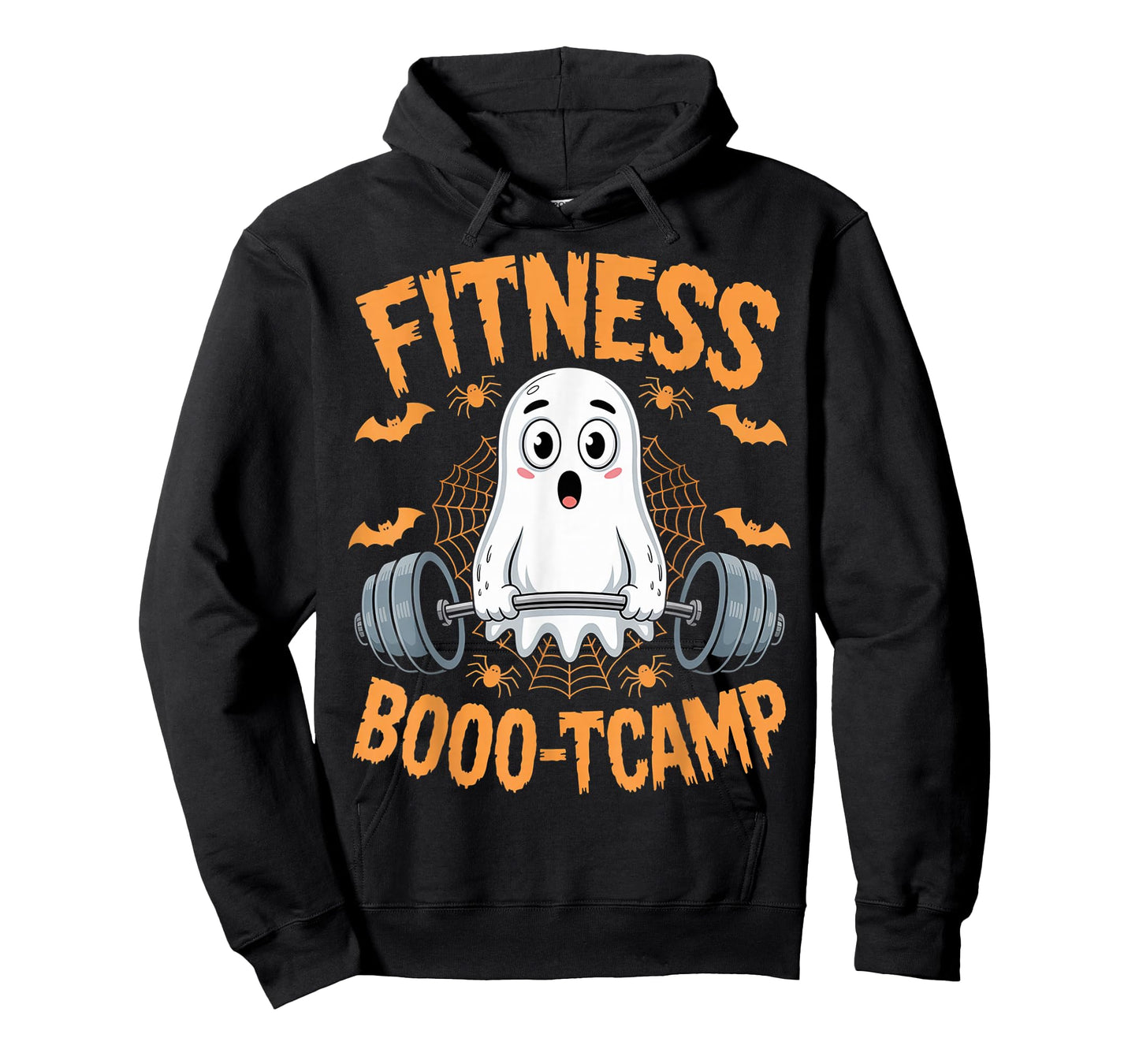 Fitness Boo-tcamp Gym Ghost Spooky Weightlifting Halloween T-Shirt
